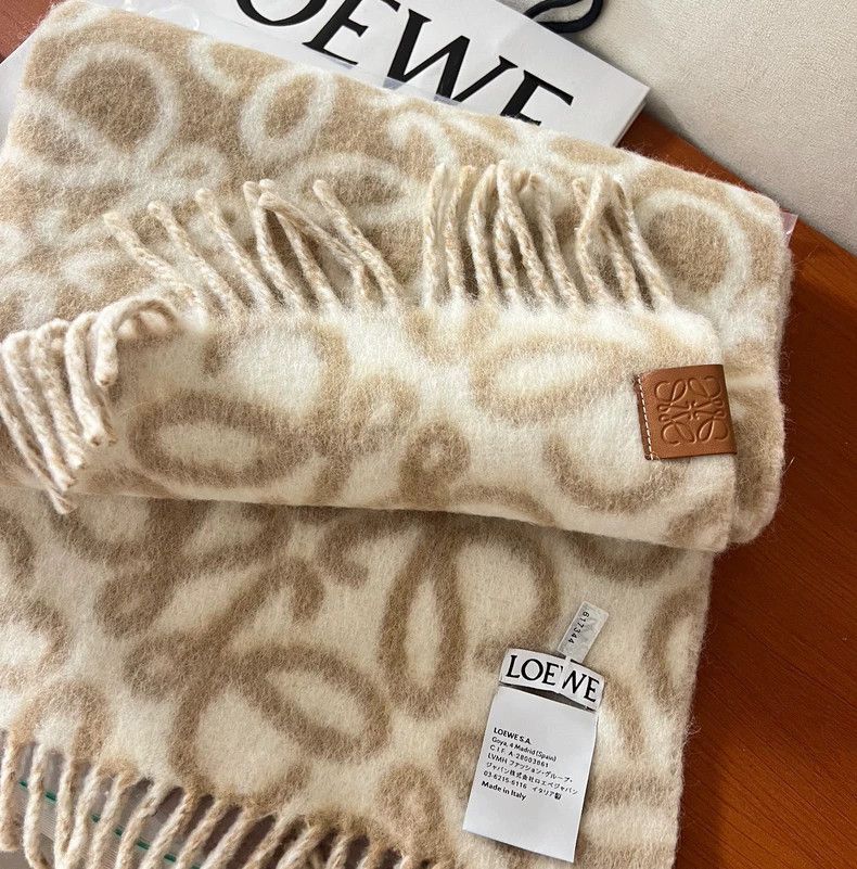 Loewe LOEWE Logo Print Wool Scarf Women's - dmc Size ONE SIZE - 1 Preview