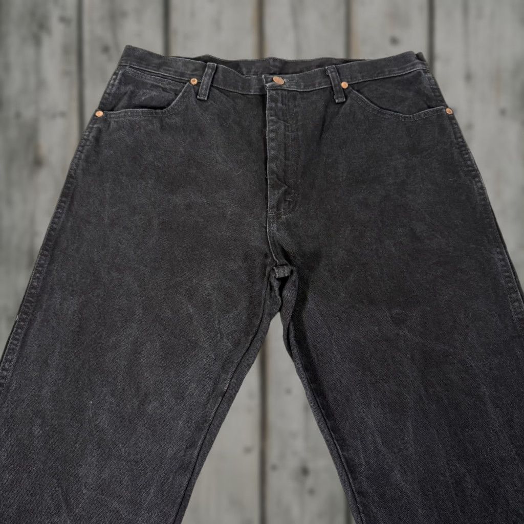 Wrangler Wrangler Jeans Men 36x34 Black 13MWZ Straight Fit Denim Pants Western Cowboy Cut Mens Size US 36 / EU 52 - 1 Thumbnail