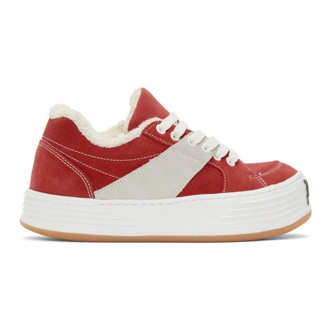 Palm Angels o1y0325 Logo Low-Top Sneakers in Red/Grey Size US 8 / EU 41 - 1 Thumbnail