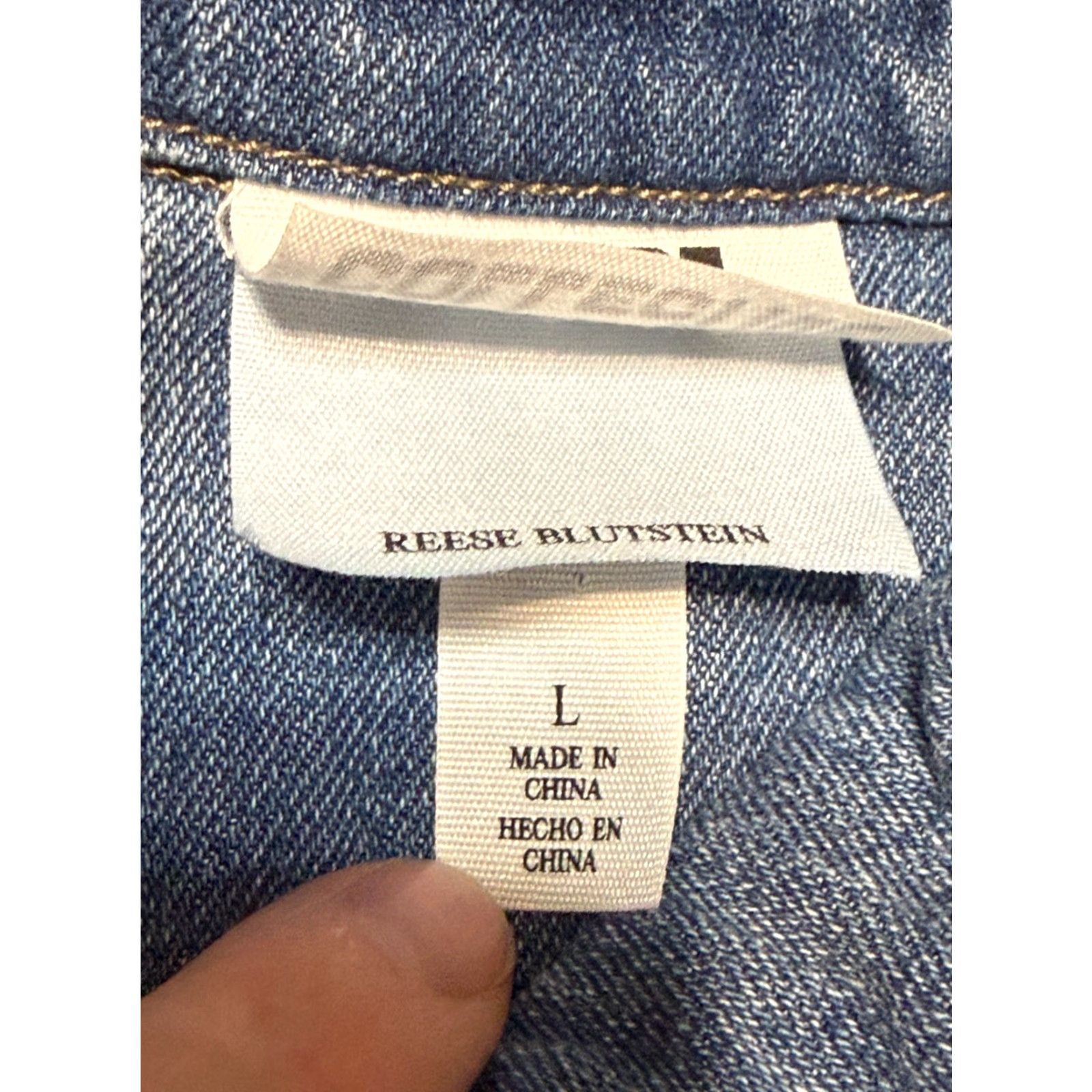 Vintage Future Collective Jean Jacket Men Size Large Blue Denim Button Up Pockets Size US 33 - 7 Thumbnail