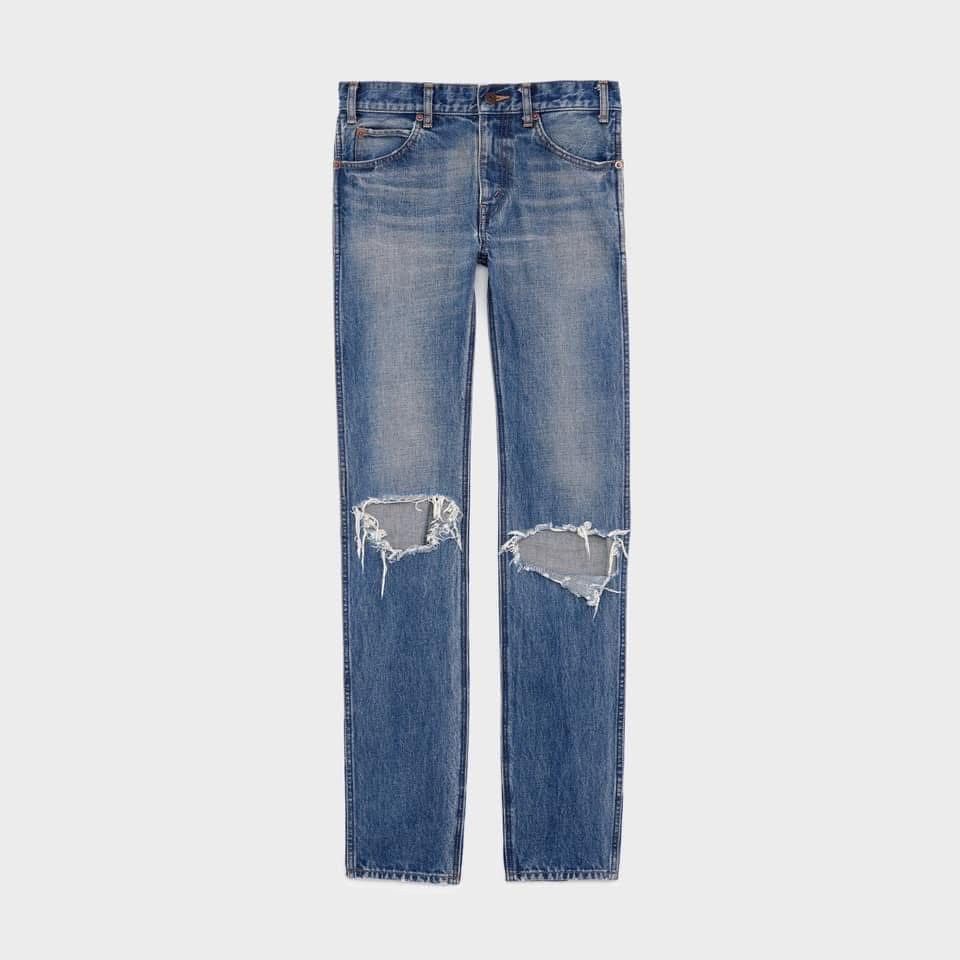 Celine FW20 Celine knee blowout Hedi Slimane union wash jeans 29 Size US 29 - 15 Thumbnail