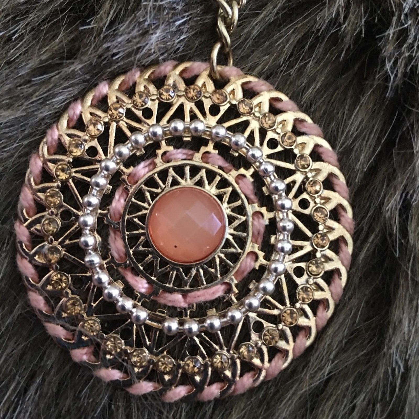 Vintage Vintage 70s medallion beaded gold chain necklace Size ONE SIZE - 6 Thumbnail