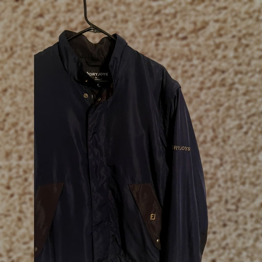 Footjoy FootJoy DryJoys FJ Windbreaker Rain Jacket Zip Off Sleeves Navy Men's Large Golf Size US L / EU 52-54 / 3 - 1 Thumbnail