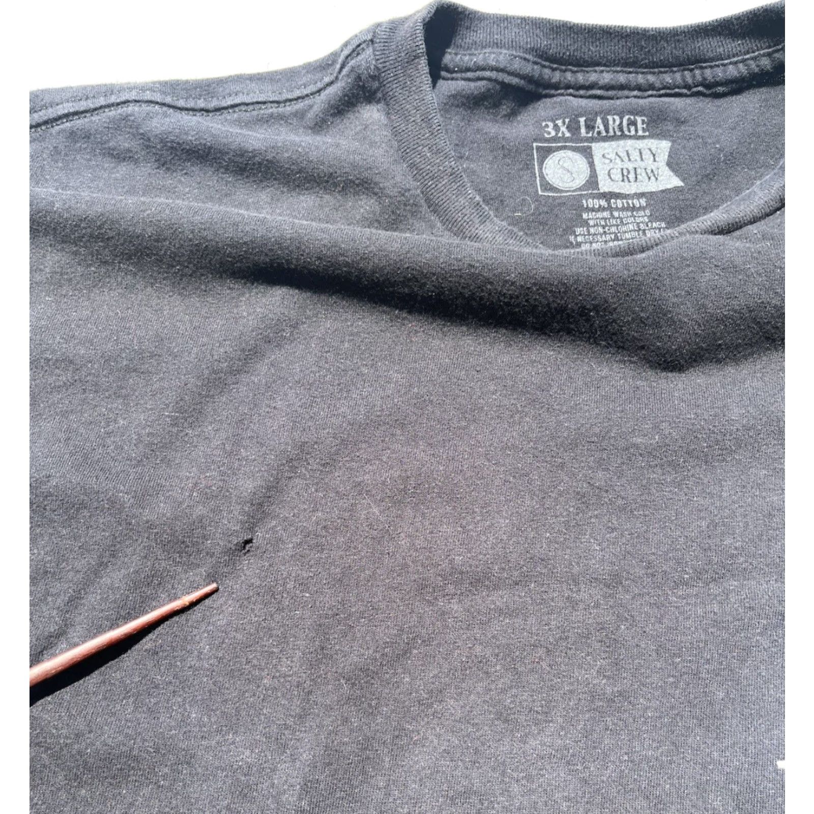 Vintage Salty Crew T-Shirt Men 3XL Black Thrill Logo Fishing Ocean Decks Adventure Sea Size US XXL / EU 58 / 5 - 5 Thumbnail