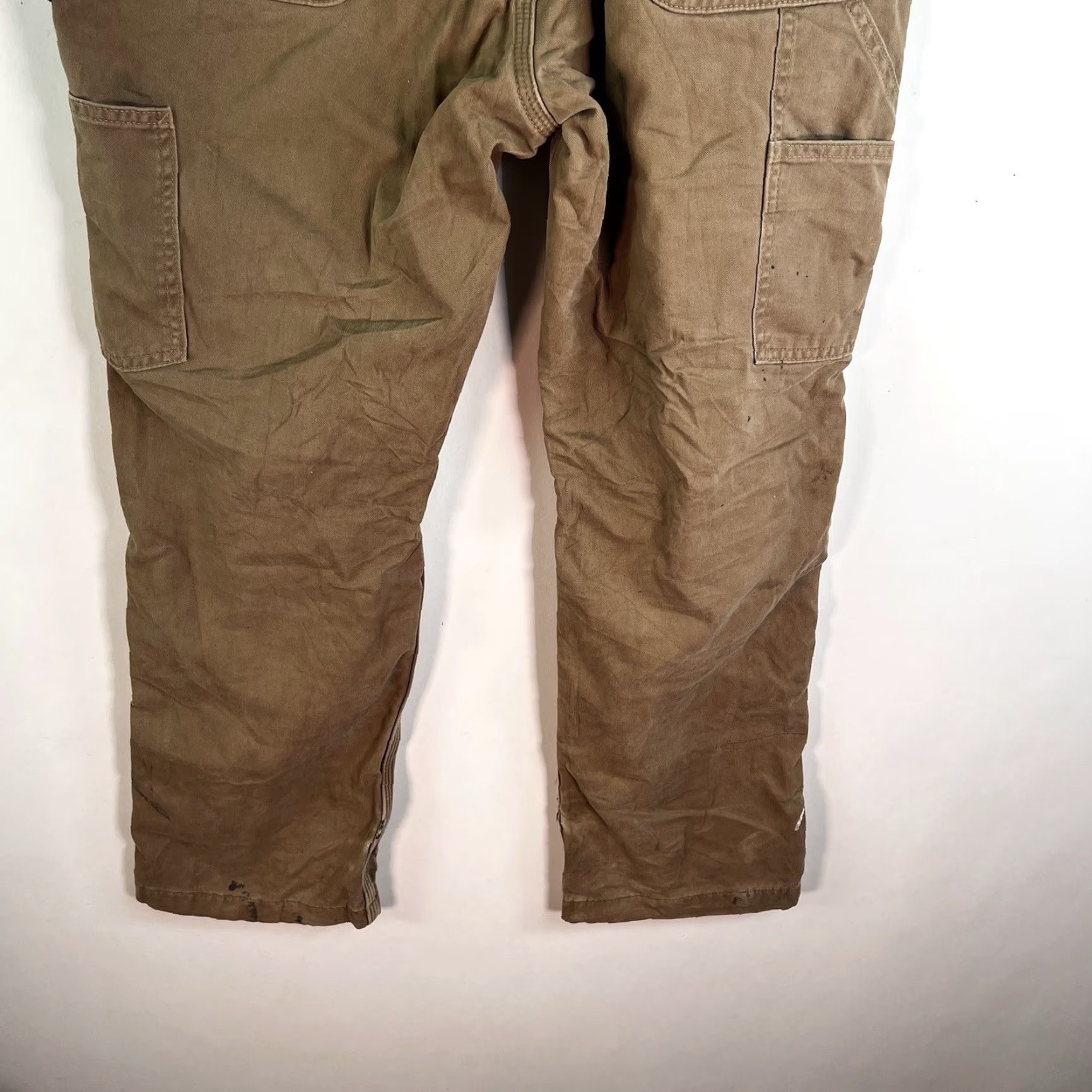 Carhartt VINTAGE Carhartt Lined Carpenter Pants Mens Size 33x30 Brown Canvas Relaxed Fit Workwear 90s Size US 33 - 7 Thumbnail