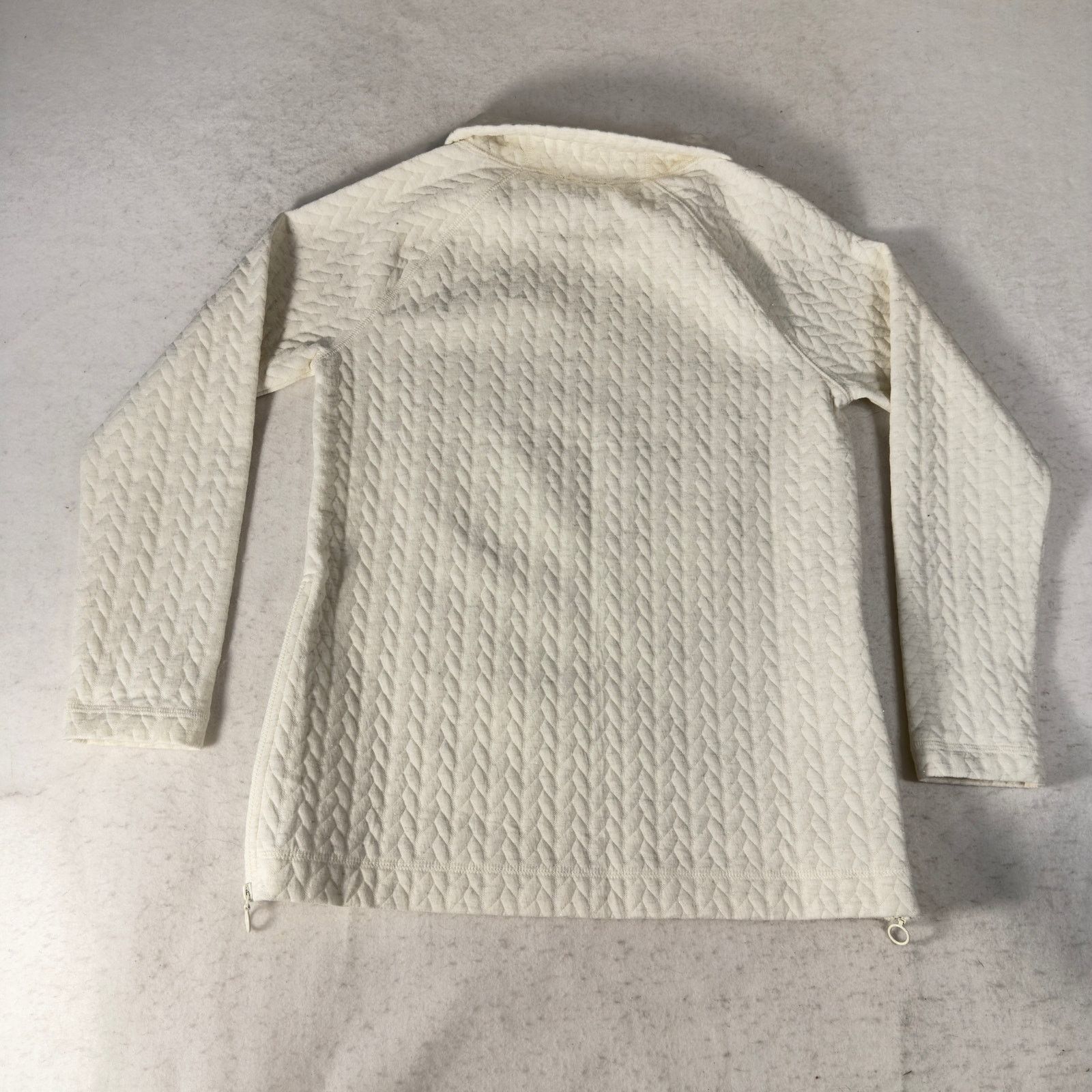 Talbots T by Talbots Sweater P Petite Winter White Quilted Metallic Size XS / US 0-2 / IT 36-38 - 4 Thumbnail