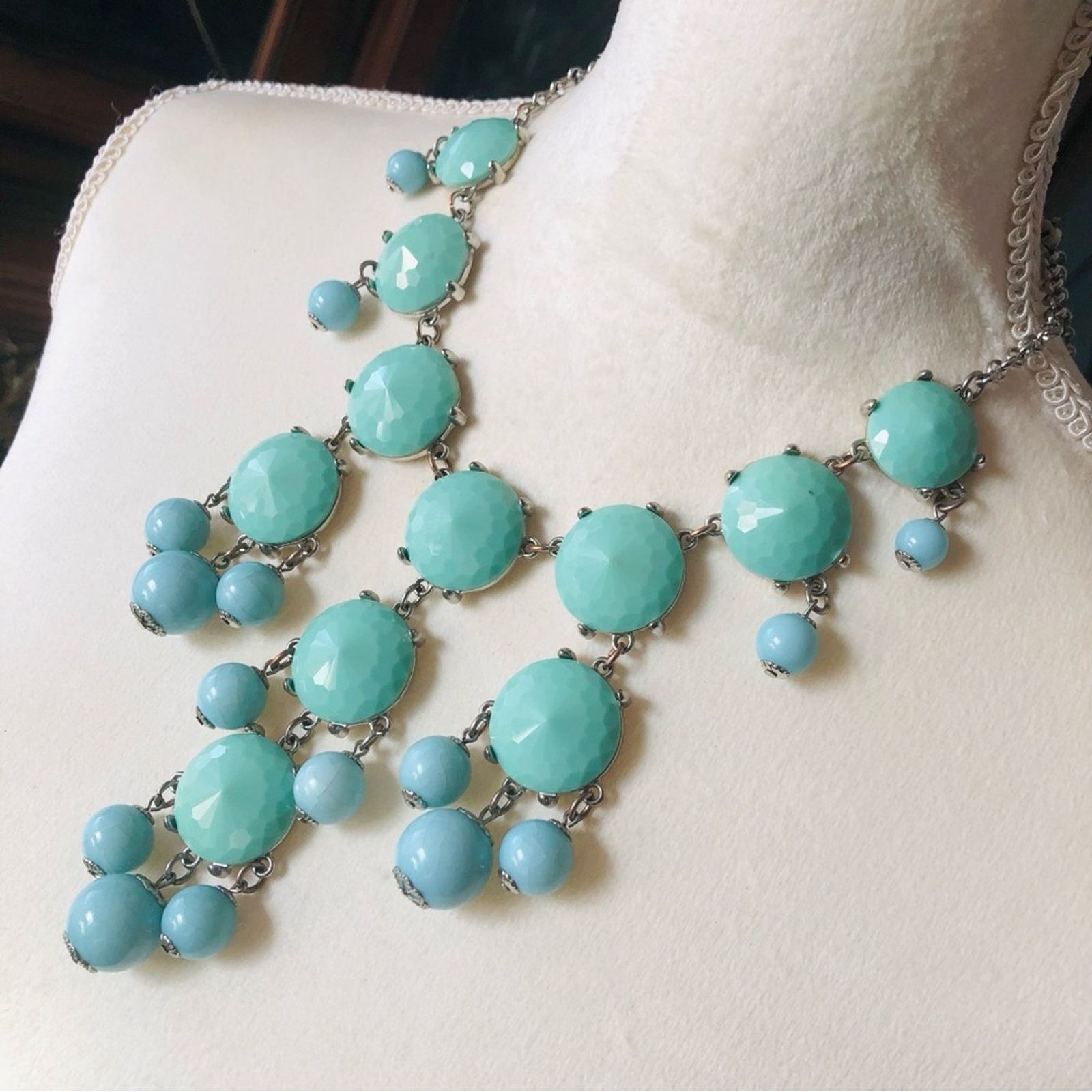 Jewelry Large heavy turquoise blue & green bold necklace Size ONE SIZE - 4 Thumbnail