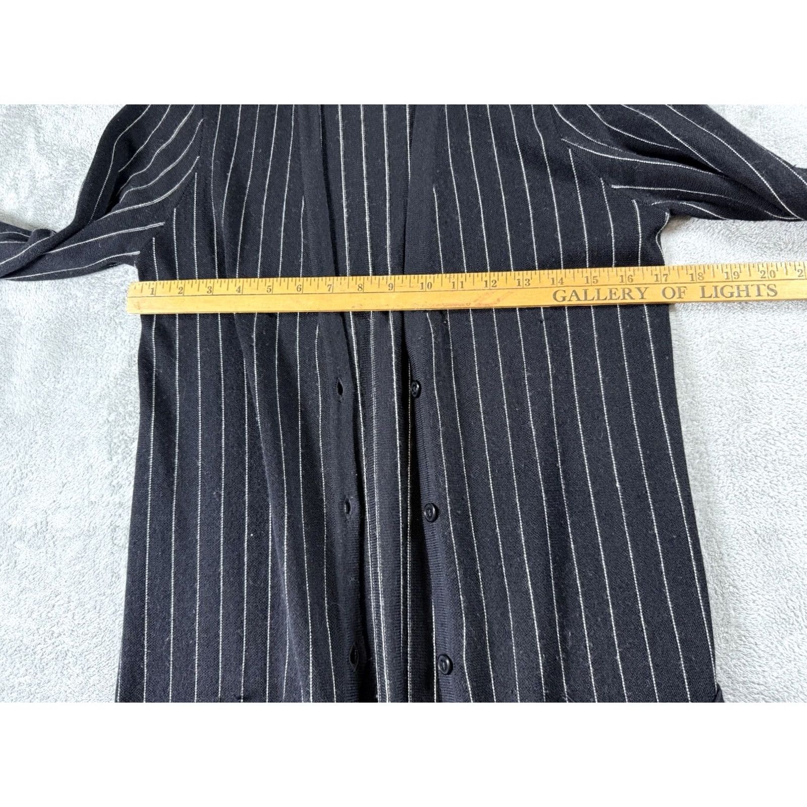 Ralph Lauren Lauren Ralph Lauren Striped Cardigan Womens M Oversized Lagenlook Preppy Black Size M / US 6-8 / IT 42-44 - 4 Thumbnail
