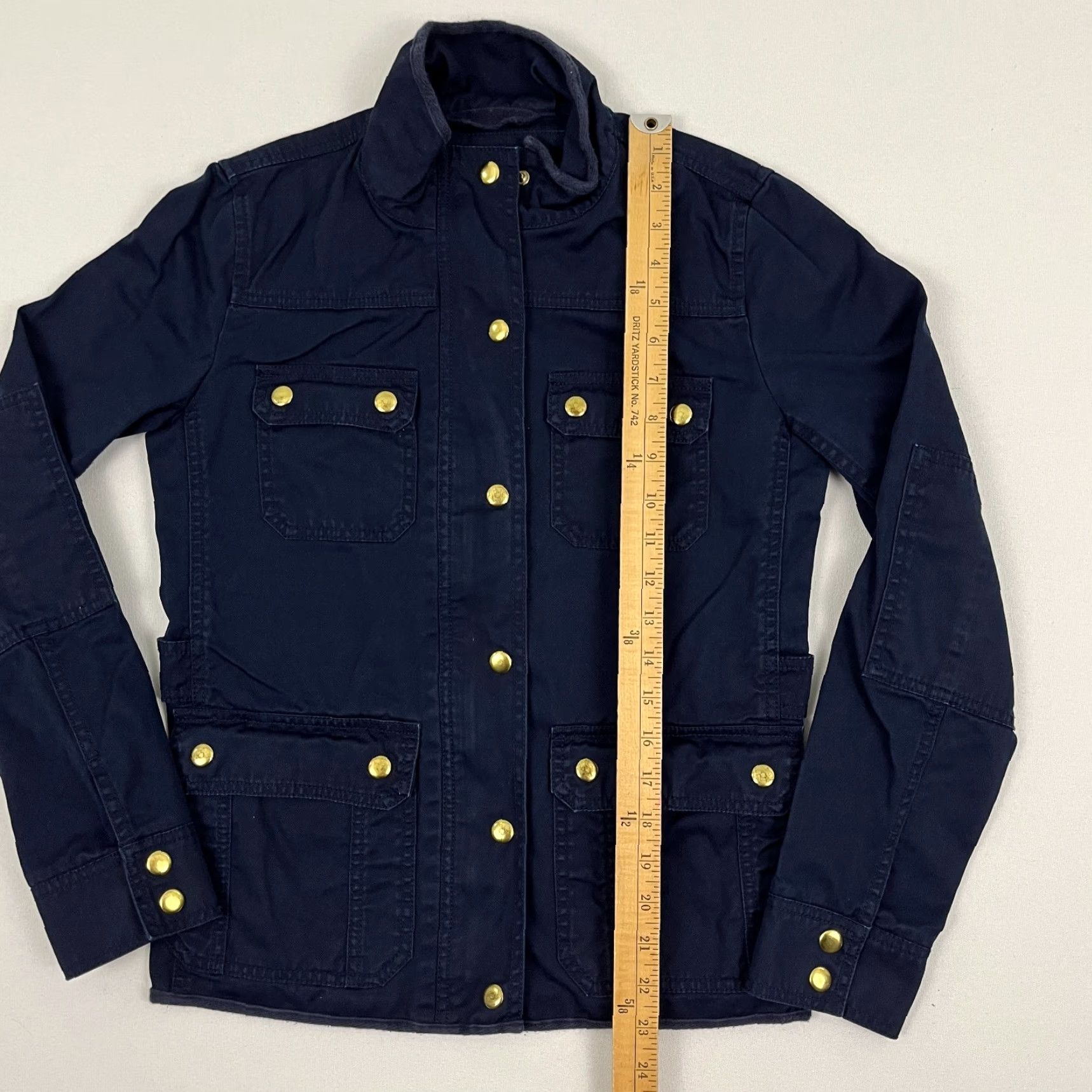J.Crew J Crew Jacket Womens XS Navy Blue Relaxed Utility Barn Roll Cuff Size XS / US 0-2 / IT 36-38 - 3 Thumbnail
