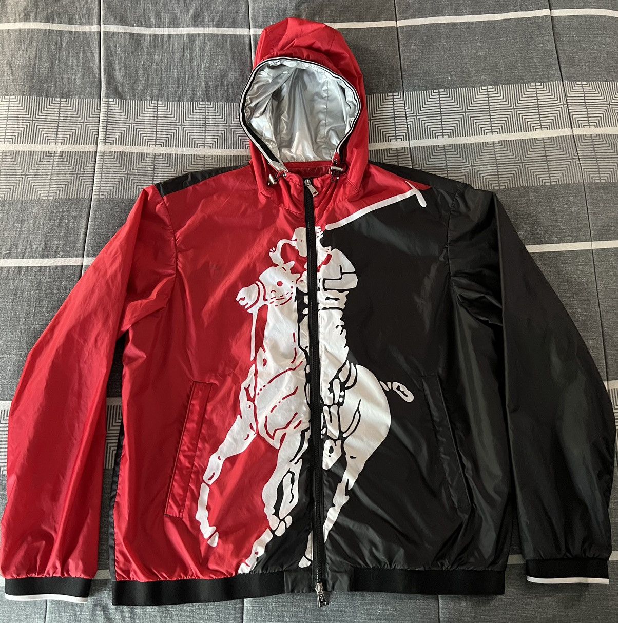 image of Polo Ralph Laurent Pwing Big Pony Hooded Jacket in Black, Men's (Size XL)