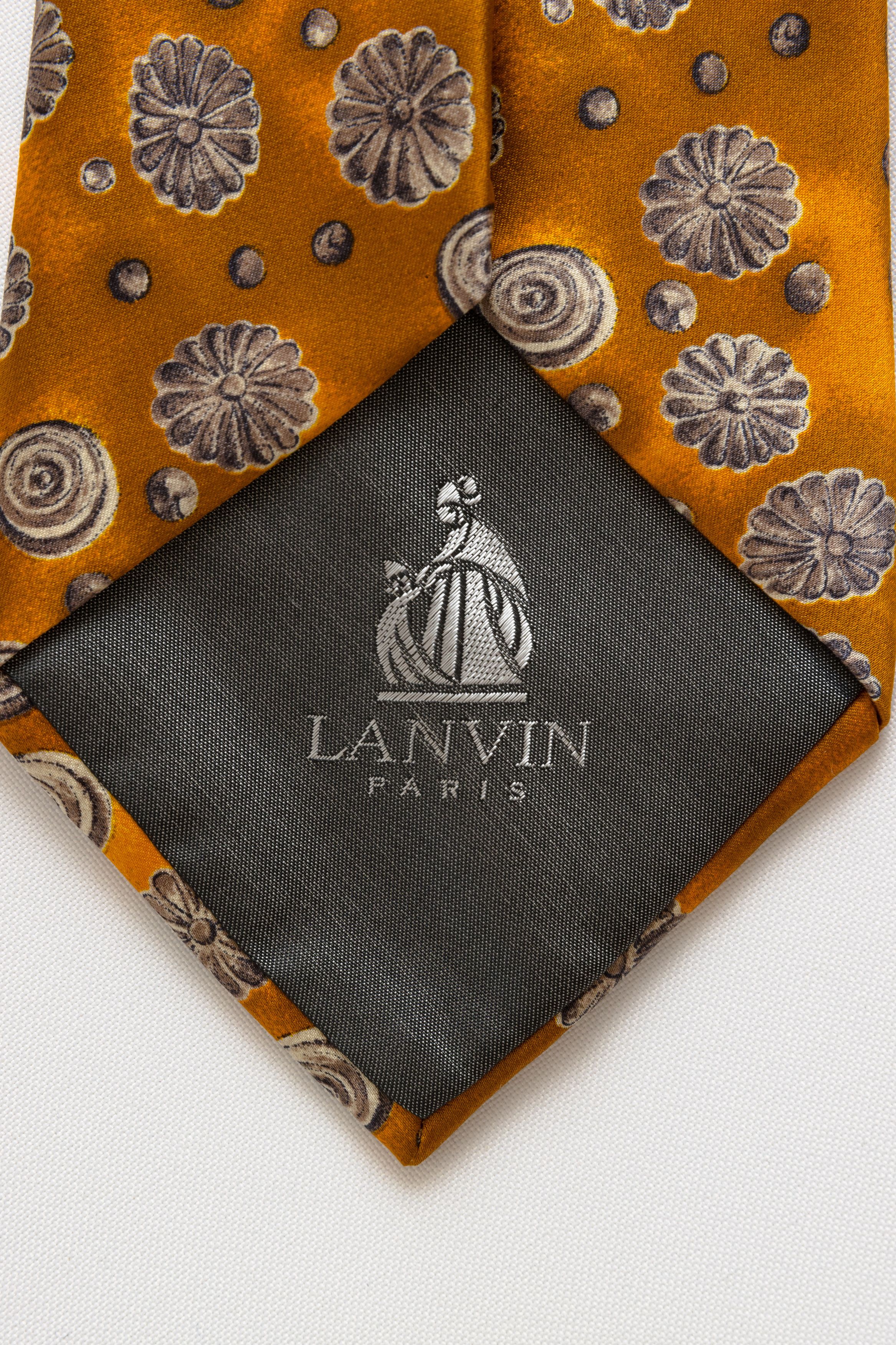 Lanvin Lanvin made in France Tie abstract pattern Silk necktie Size ONE SIZE - 7 Thumbnail