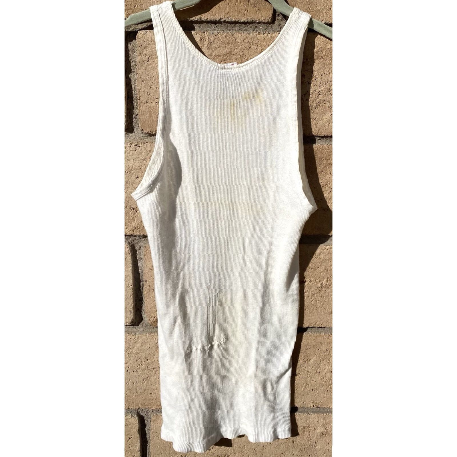 Vintage VINTAGE B.V.D Shirt Mens M 38–40 White Cotton Tank Top Ribbed Size US M / EU 48-50 / 2 - 3 Thumbnail
