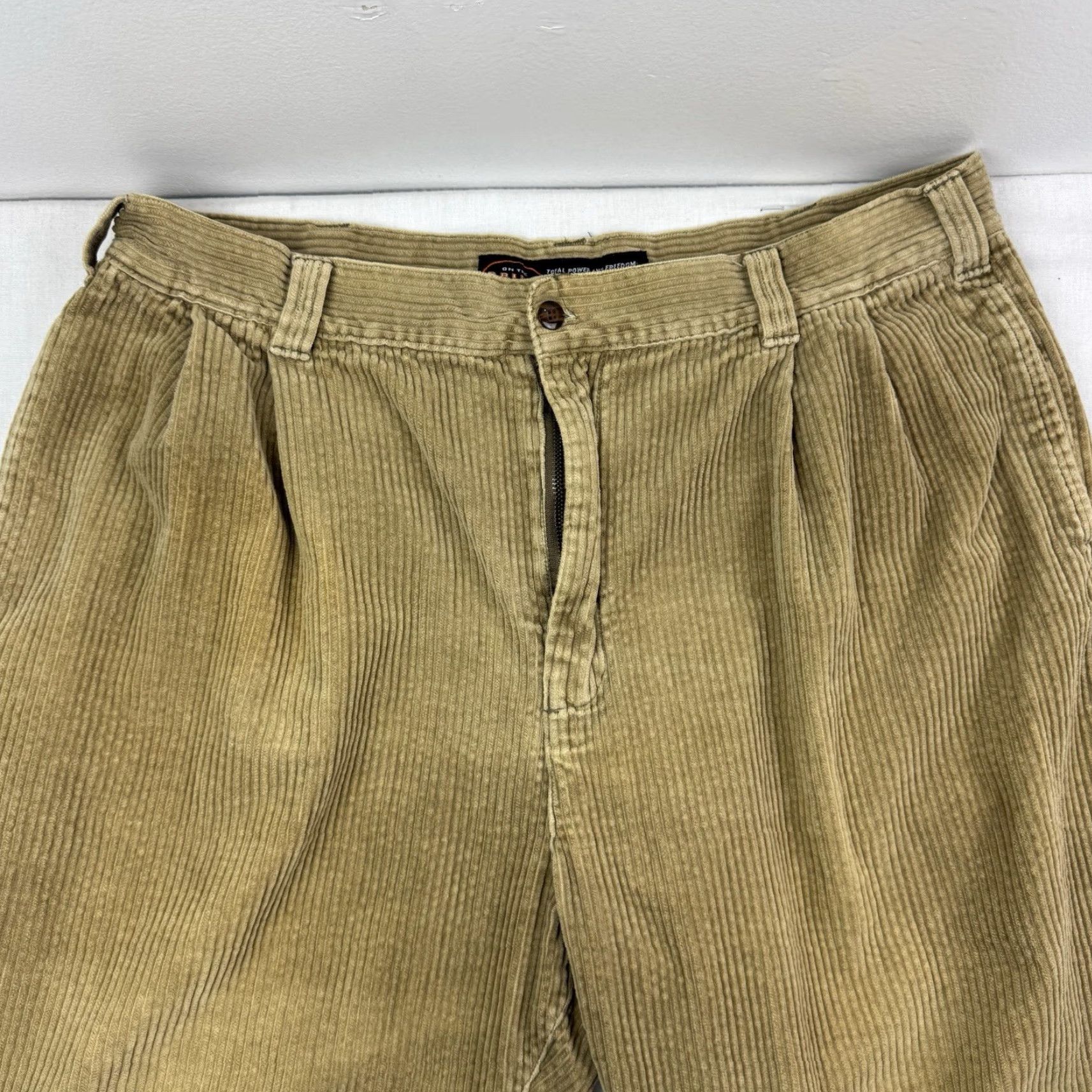 Vintage VINTAGE On The Brink Pants Khaki Corduroy 34x29 Adult Casual 90s Mens Relaxed Baggy 90s Size US 34 / EU 50 - 2 Thumbnail