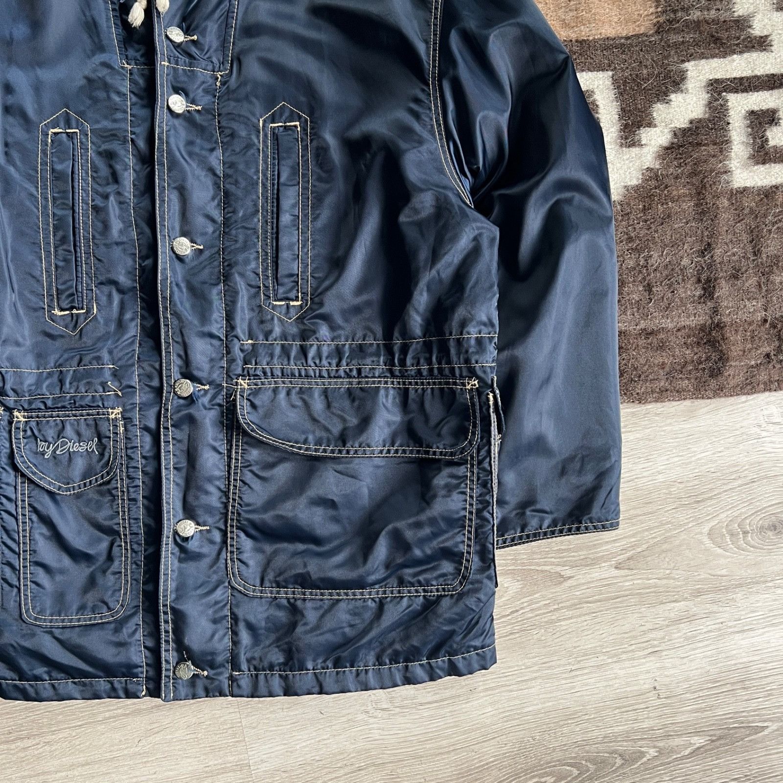 Diesel Diesel Vintage Waikiki Wonder Wear Navy Hooded Jacket Made i Size US L / EU 52-54 / 3 - 6 Thumbnail