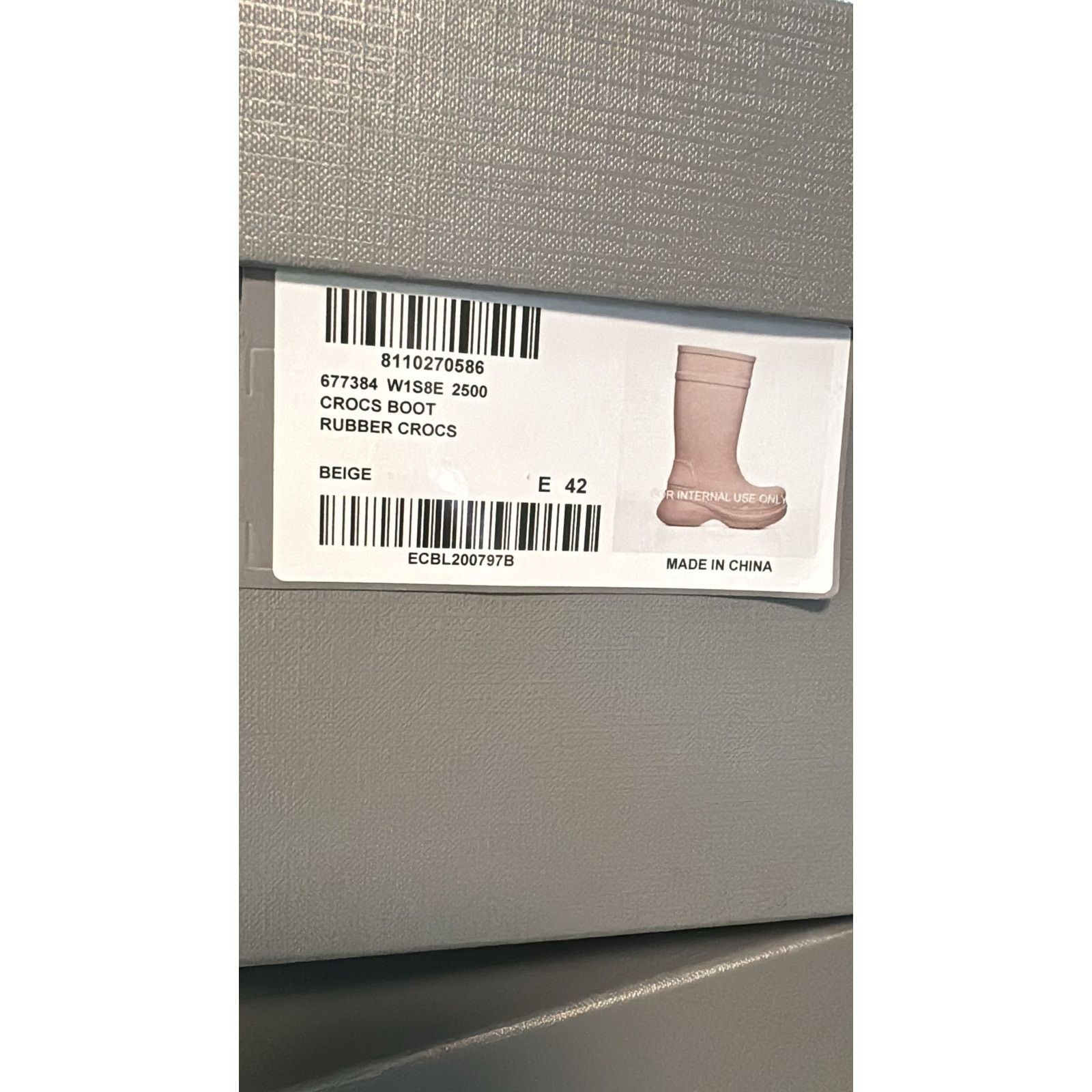 Balenciaga o1rshd1 Crocs Rubber Boots in Beige Size US 9 / EU 42 - 24 Thumbnail