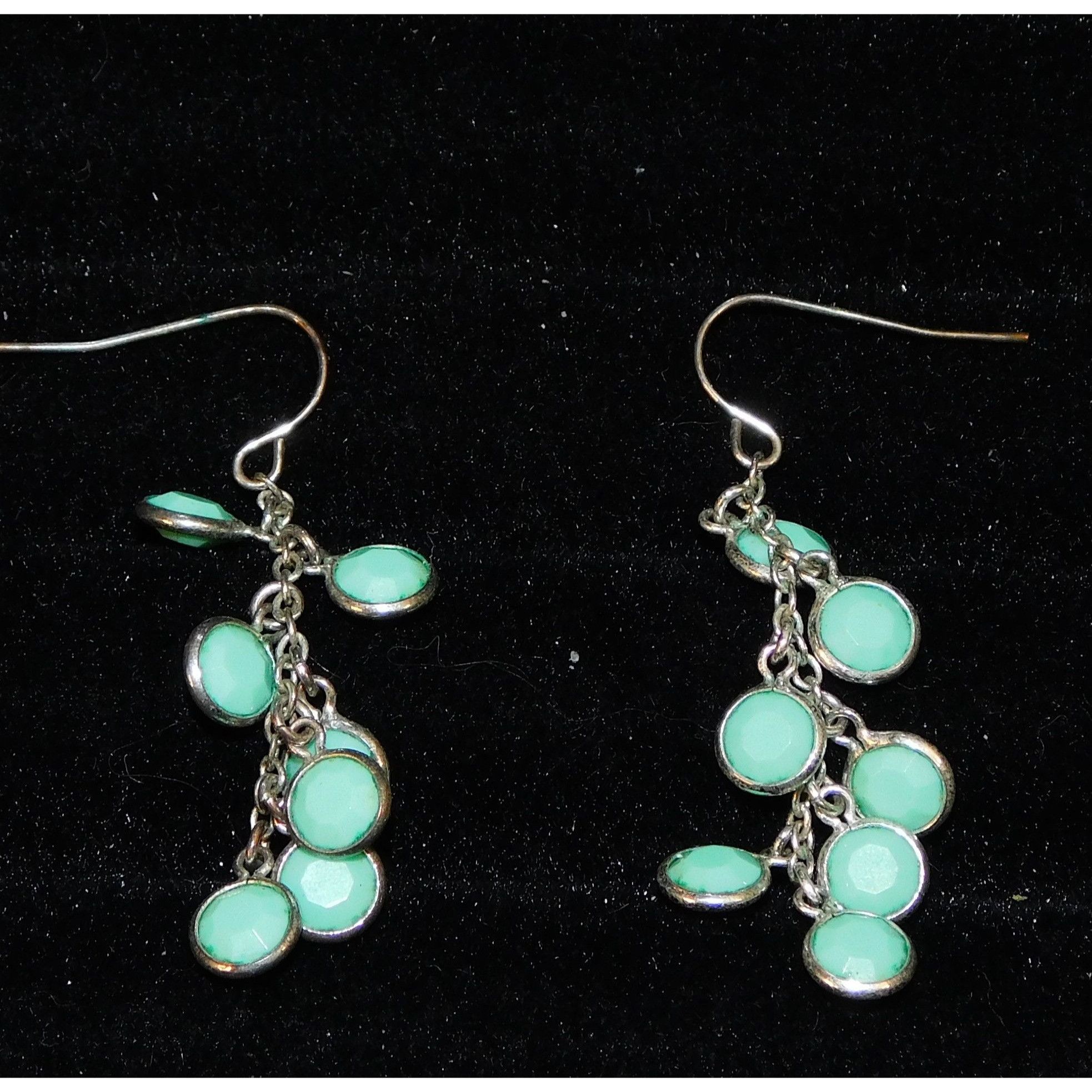 Other Turquoise Tone Dangle Earrings With Silver Tone Accents Size ONE SIZE - 3 Thumbnail