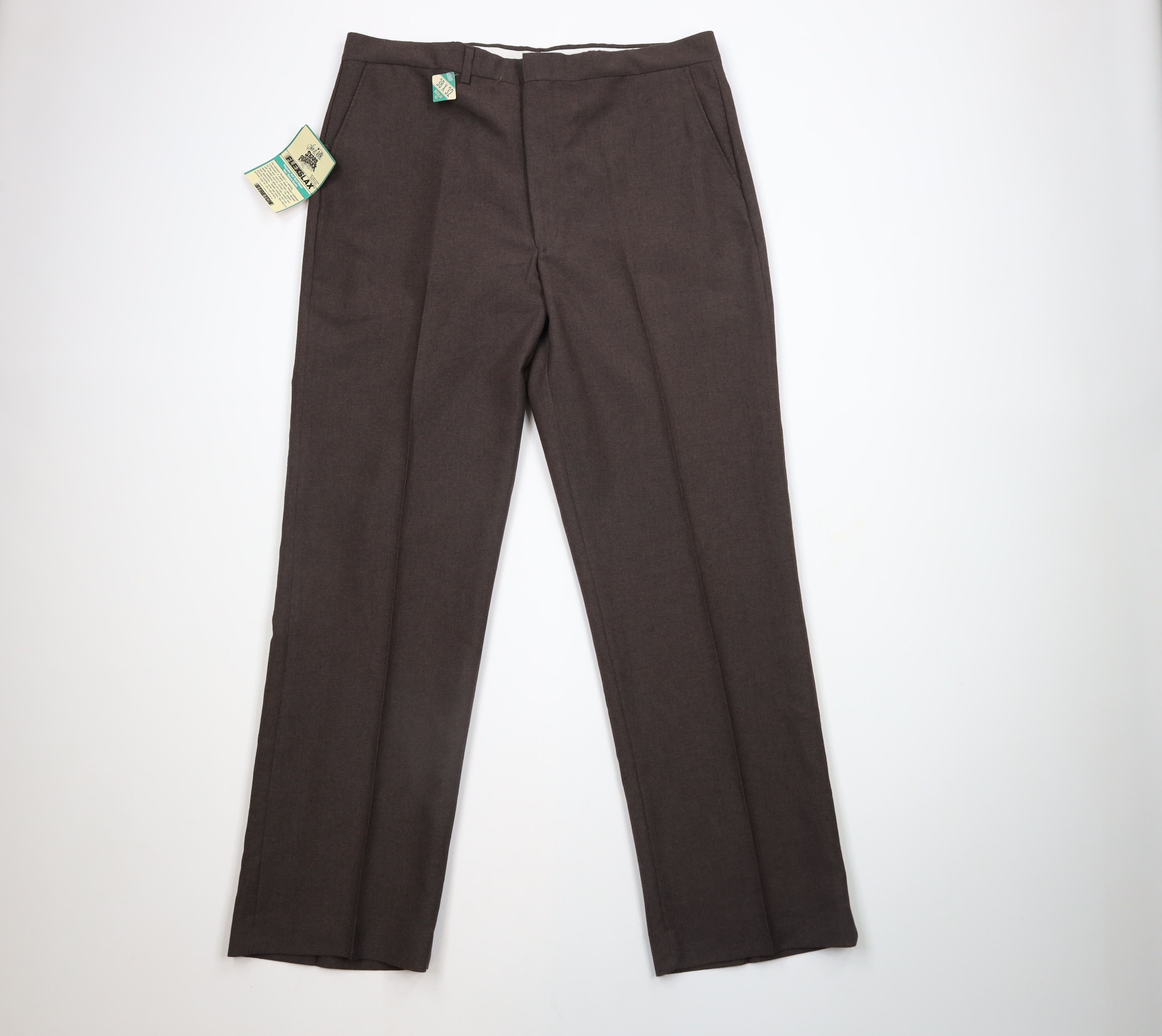 Deadstock Vintage 70s Streetwear Bell Bottoms Pants Brown