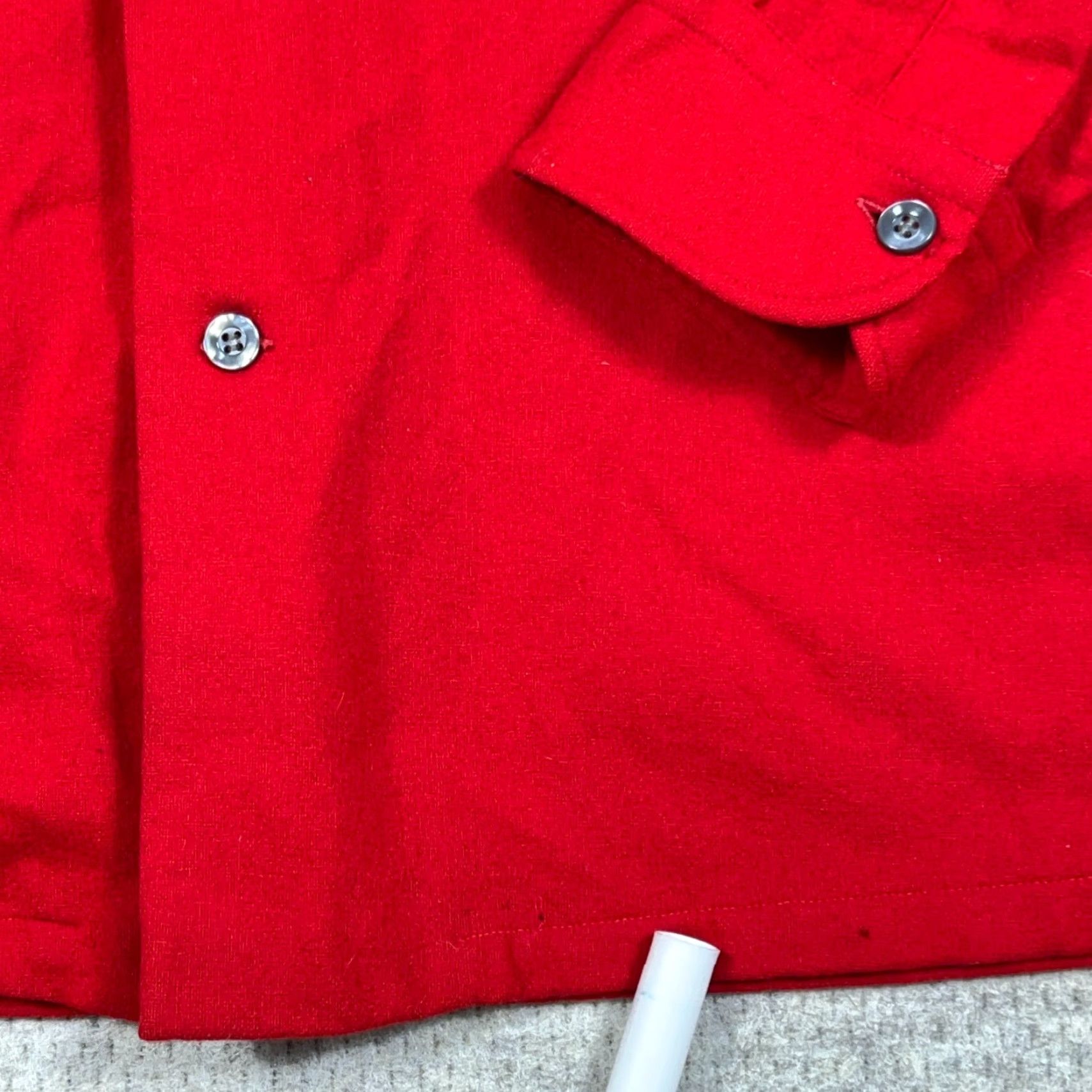 Pendleton VINTAGE Pendleton Shirt Men M Red Wool Button-Up Collared - 70s 80s Camp Shirt, Solid, 80s, Modern, Classic, Preppy Size US M / EU 48-50 / 2 - 6 Thumbnail
