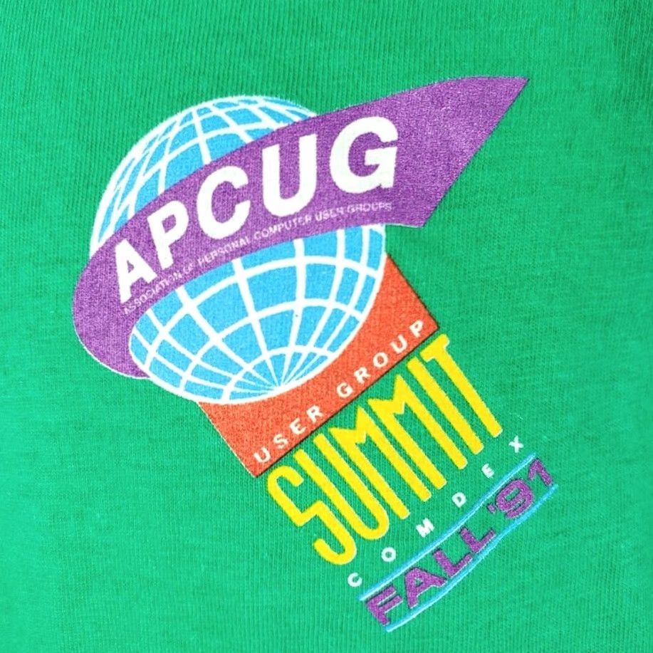 Hanes VINTAGE APCUG Computer T Shirt Mens Size Large 90s User Group Summit Made In USA Size US L / EU 52-54 / 3 - 3 Thumbnail