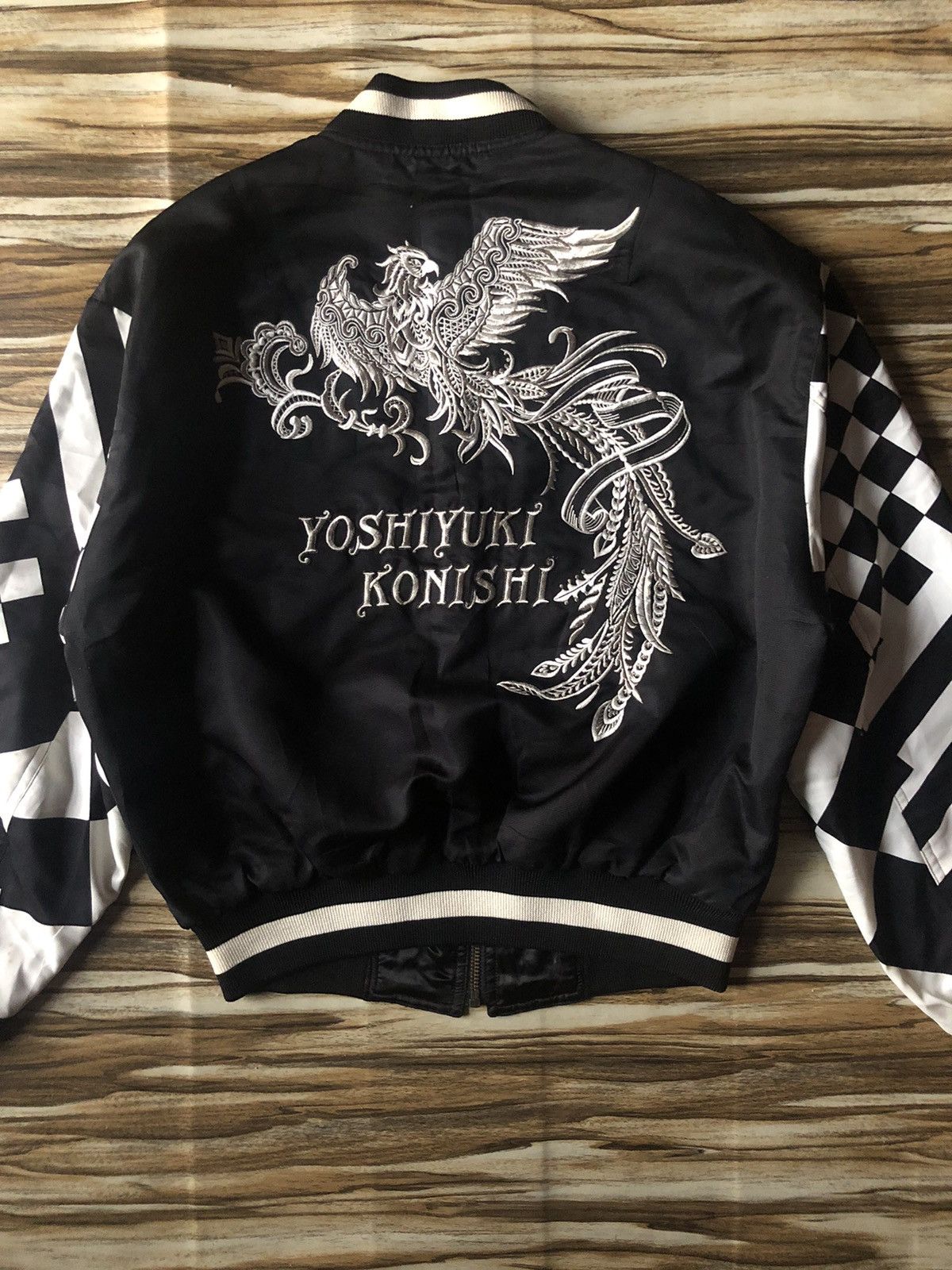 Yoshiyuki Konishi Vintage 90s Ficce Phoenix Embroidery Sukajan Black Japan Size US M / EU 48-50 / 2 - 4 Thumbnail
