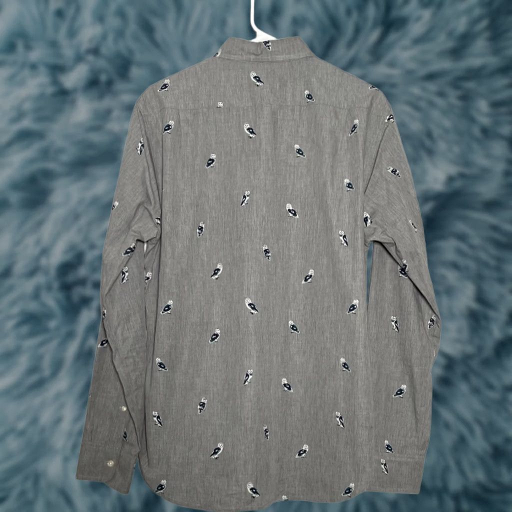 Bonobos Bonobos Shirt Men L Gray Owl All Over Print Button-Up Shirt Size US L / EU 52-54 / 3 - 1 Thumbnail