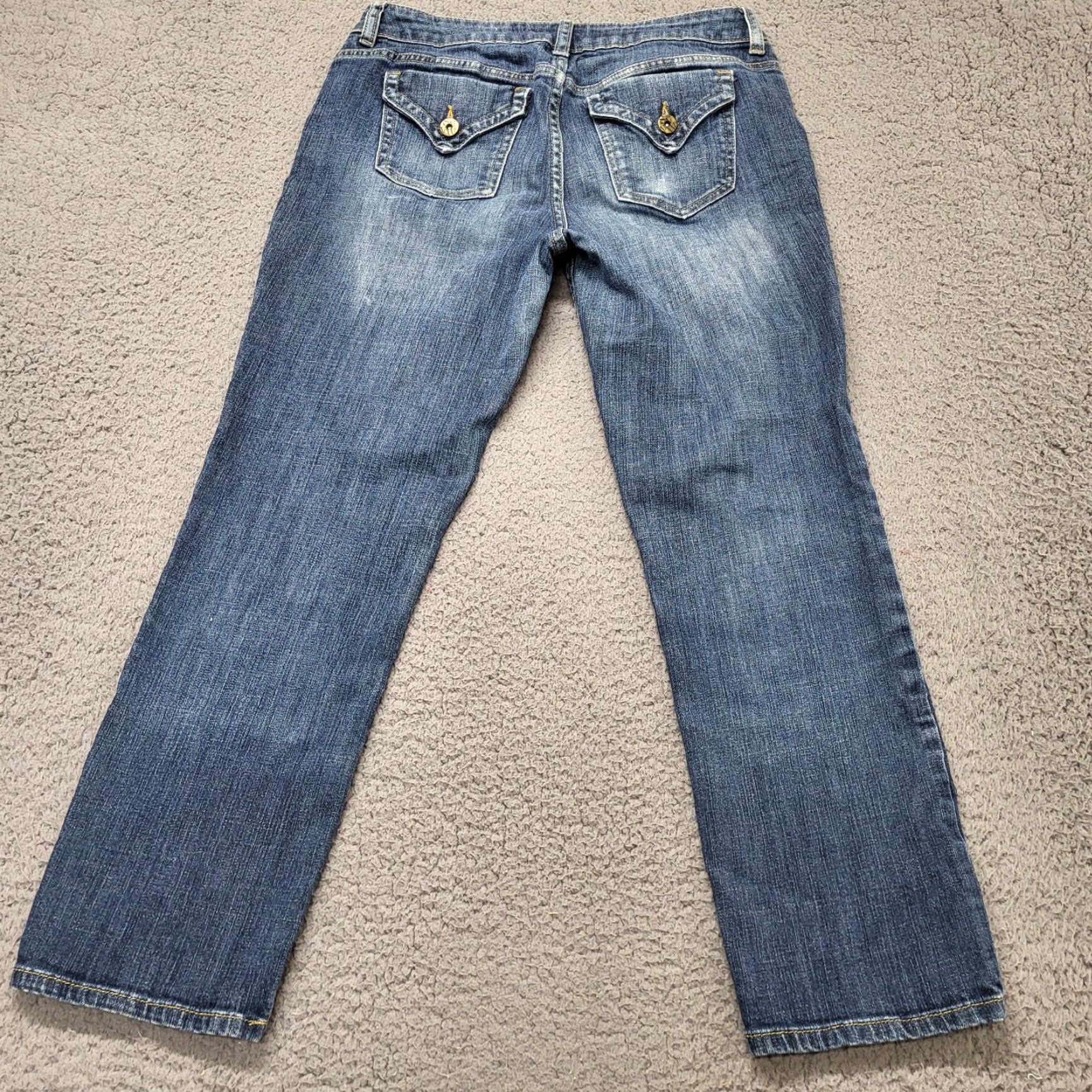 Vera Wang VERA VERA WANG Jeans Women's Size 6 Straight Ankle Medium Wash 30x26 Denim Blue Regular Women Size 28" / US 6 / IT 42 - 3 Thumbnail