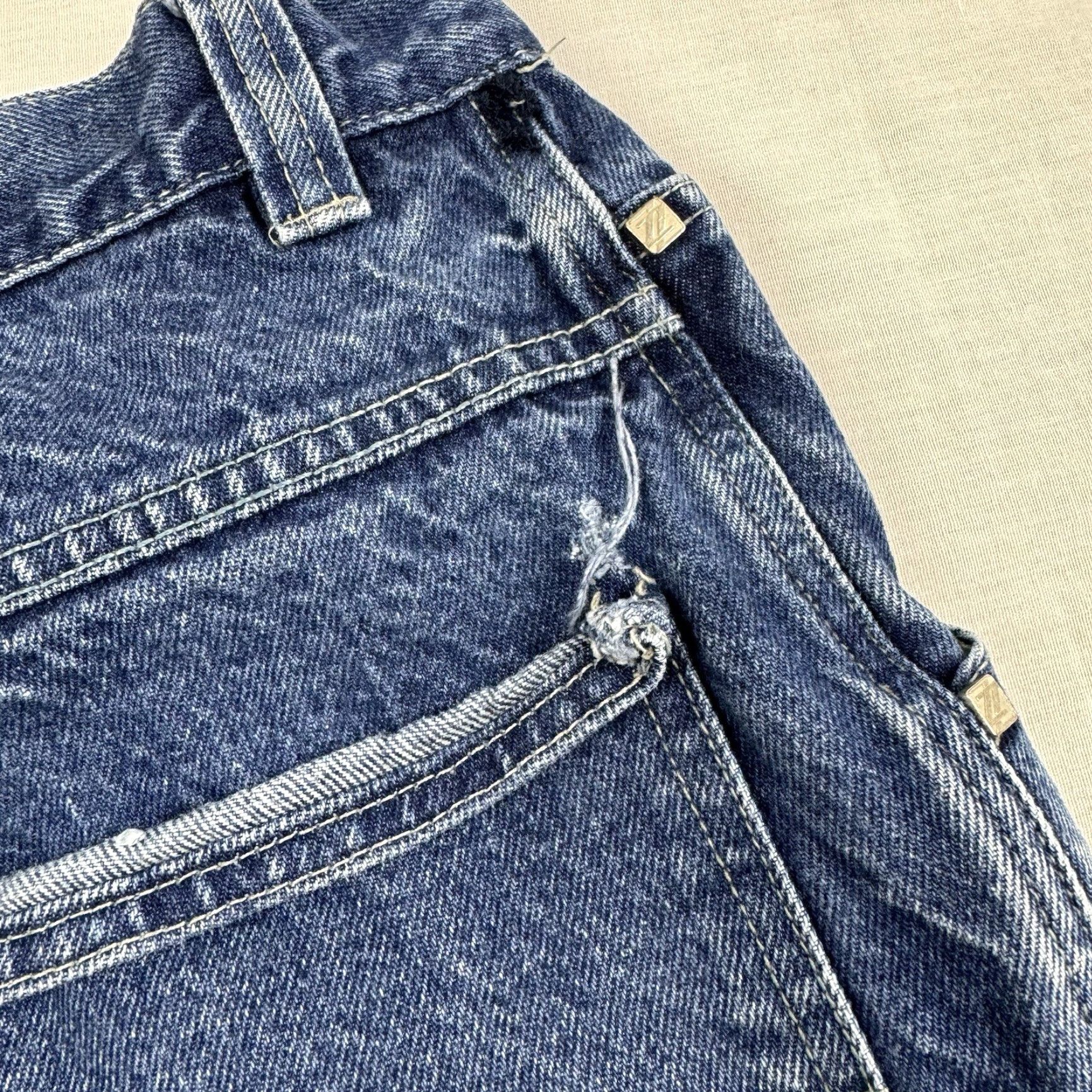Vintage VINTAGE Zen Jeans Adults 36x29 Blue Denim Wide-Leg Grunge Hip Hop 90s Punk Y2K Mens Zip Closure Size US 36 / EU 52 - 5 Thumbnail