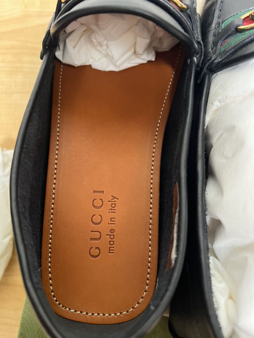 Gucci Gucci Ayrton Webbing-Trimmed Horsebit Leather Driver Loafers Size US 11.5 / EU 44-45 - 2 Thumbnail