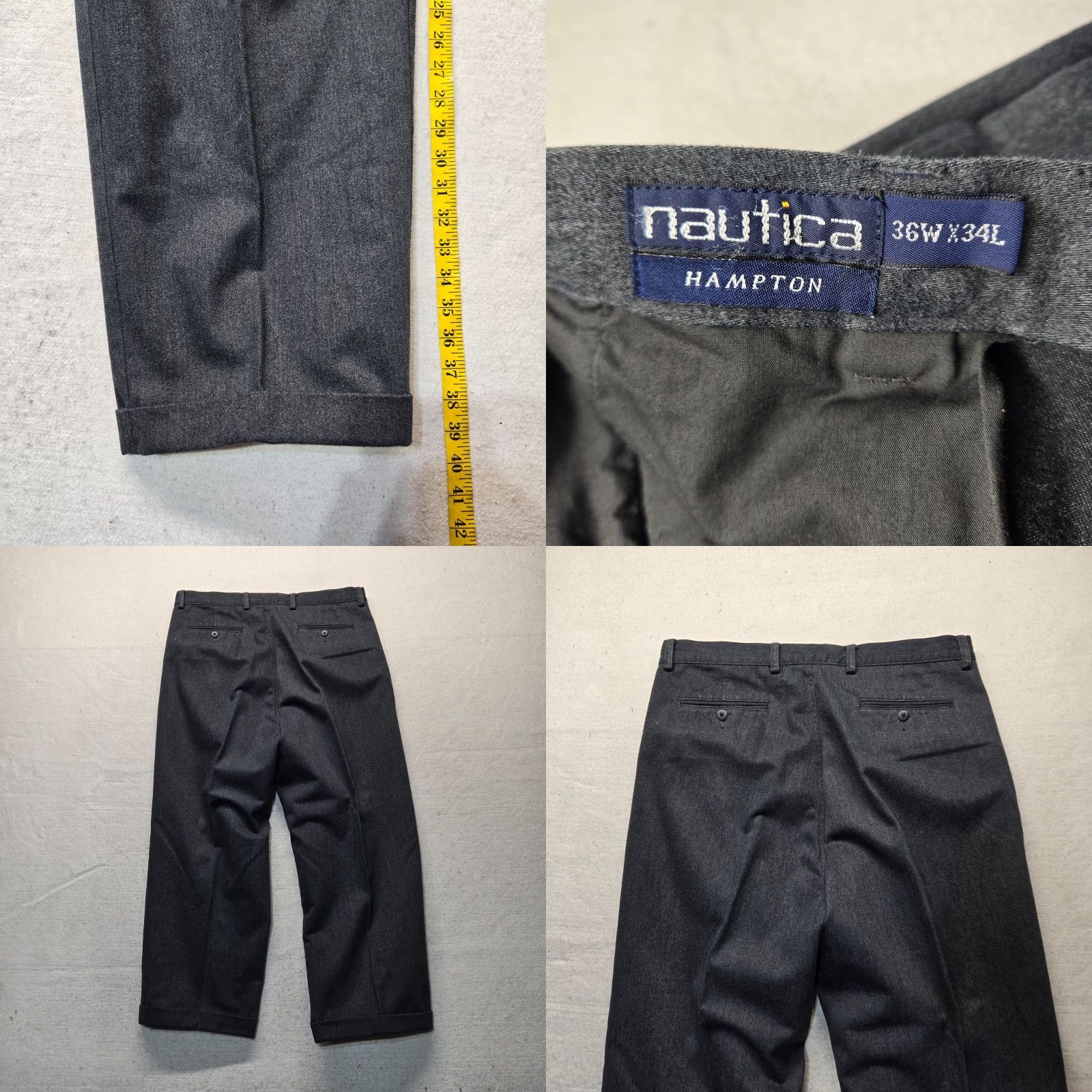 Nautica Nautica Hampton Pant Dress Wool Blend Dress Pants Flint Heather Men's 36 X 34 Size US 36 / EU 52 - 8 Thumbnail