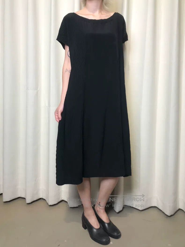 Issey Miyake Issey Miyake Main Line Dry Landscape Ruched Wave Dress Size M / US 6-8 / IT 42-44 - 1 Thumbnail