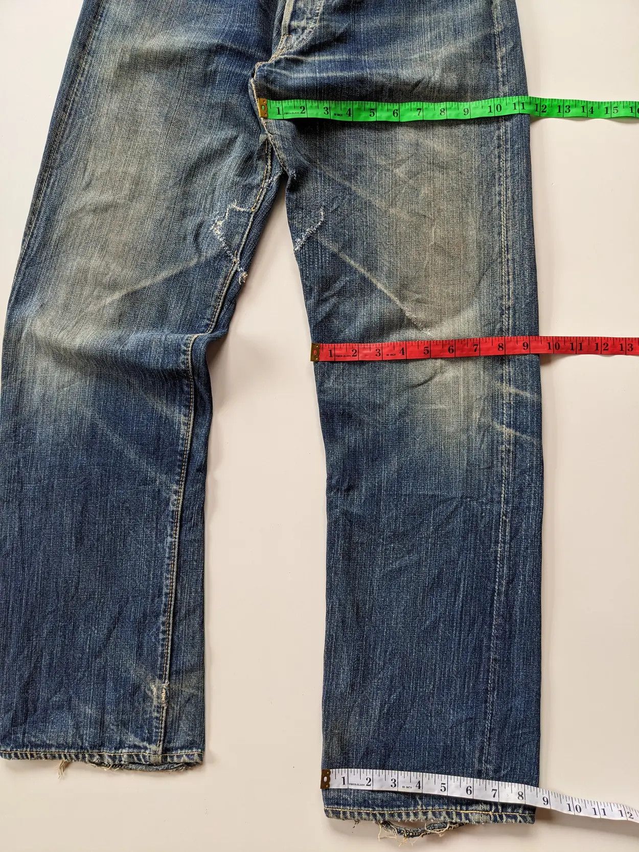 The Real McCoy's Joe McCoy distressed selvedge jeans Size US 30 / EU 46 - 12 Thumbnail