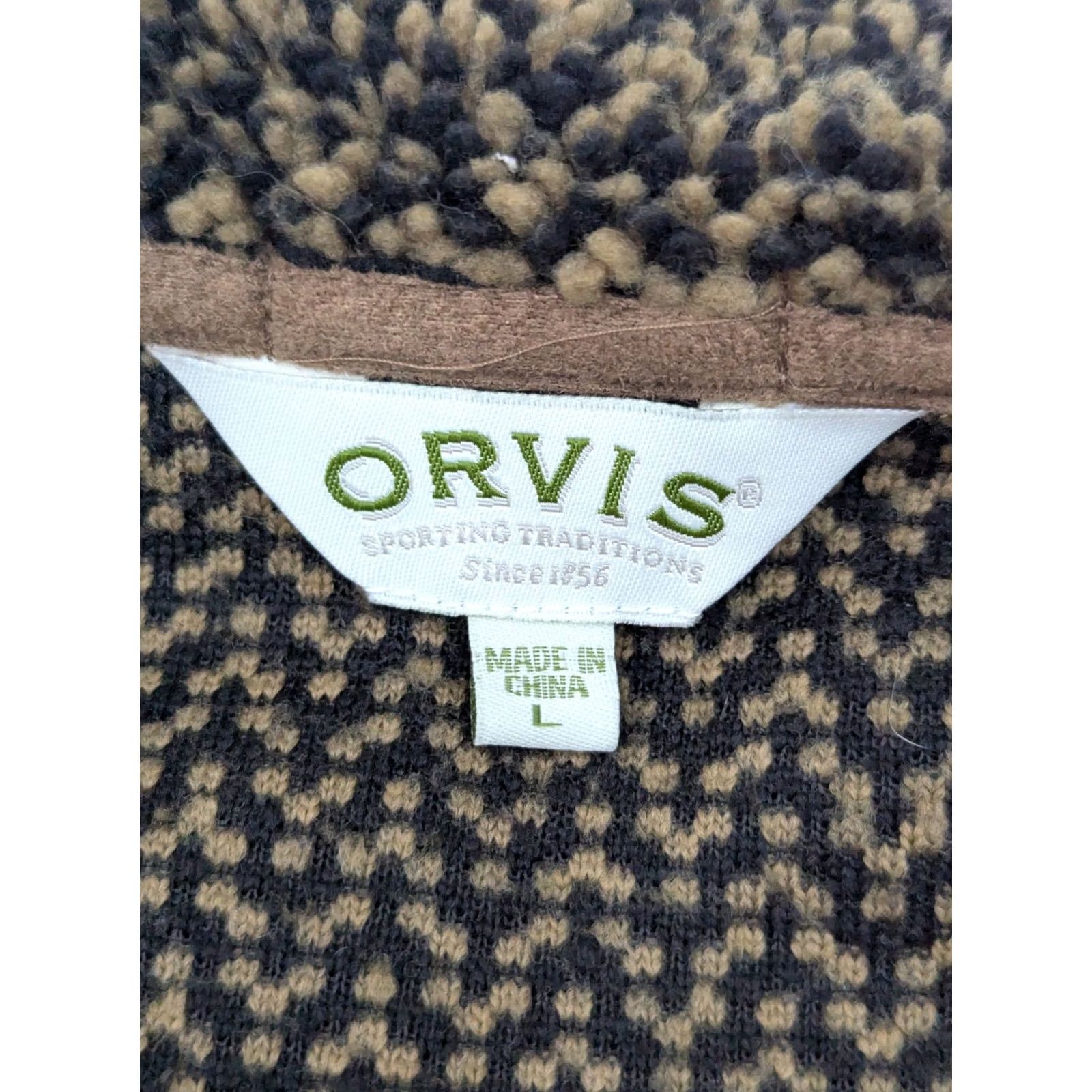 Orvis Orvis Fleece Sherpa Houndstooth Cardigan, Women XL Size XL / US 12-14 / IT 48-50 - 5 Thumbnail
