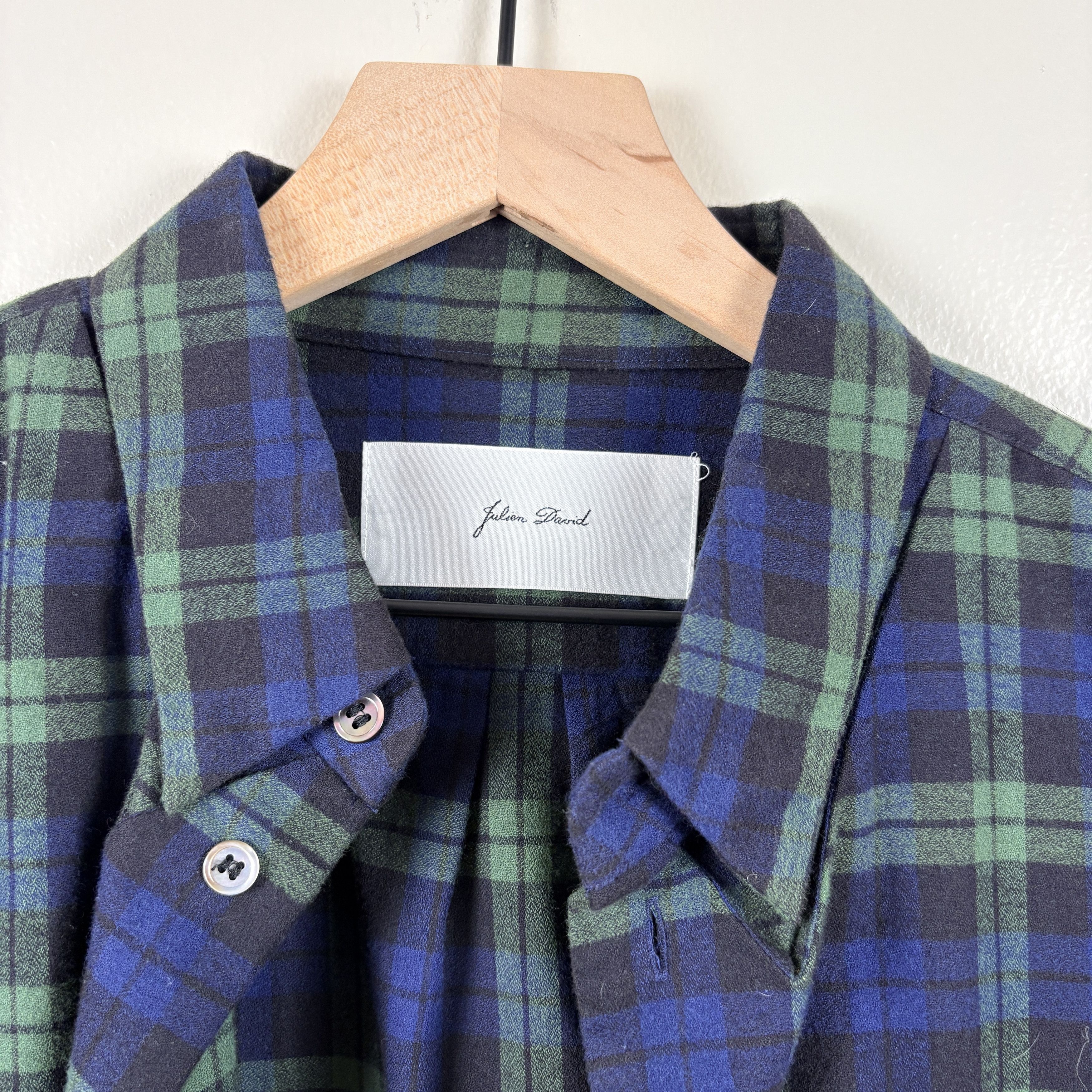JULIEN DAVID Julien David Black Watch Tartan Flannel Shirt, Made in Japan Size US XL / EU 56 / 4 - 3 Thumbnail