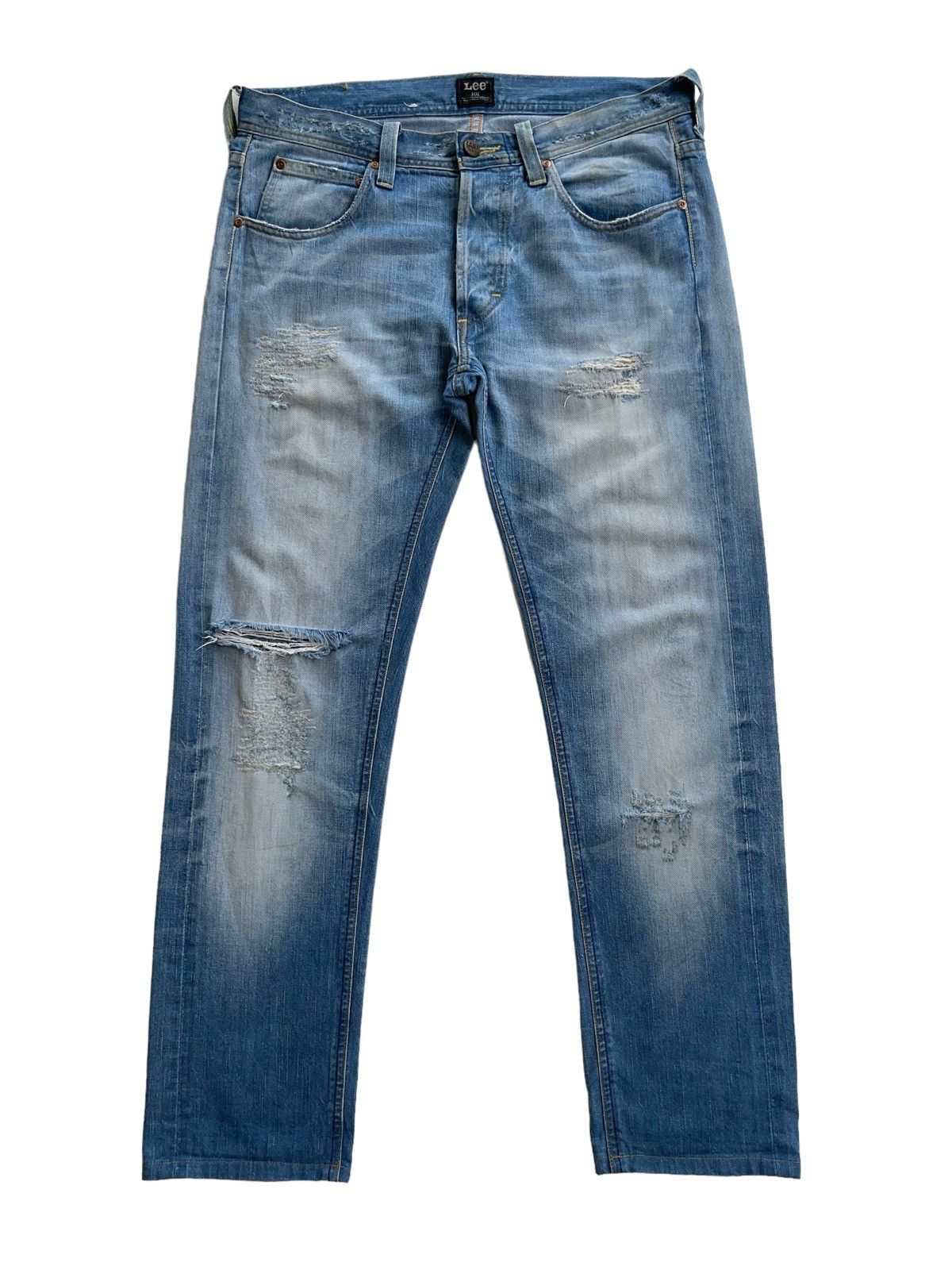 Lee Vintage Lee 101 Men Tapered Distressed Denim Size US 33 - 1 Thumbnail