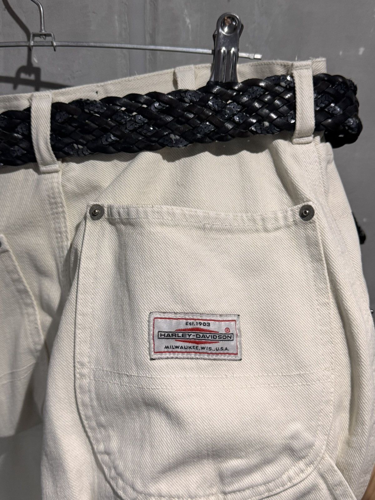 Harley Davidson Harley-Davidson Made in Italy Utility Carpenter Pants Y2k Size US 31 - 4 Thumbnail