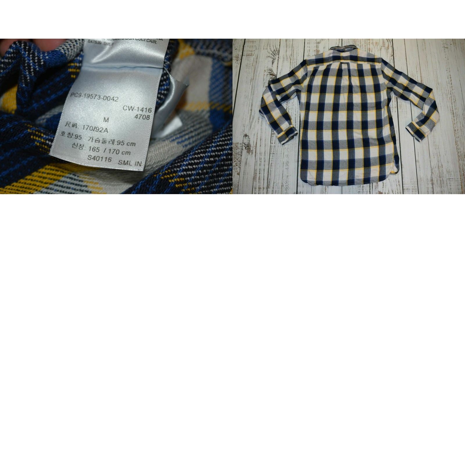 Levi's Levi's Button-Front Shirt Mens Plaid Long Sleeve Size M Blue White Yellow 100% Cotton Collared button-up Vintage: No Size US M / EU 48-50 / 2 - 8 Thumbnail