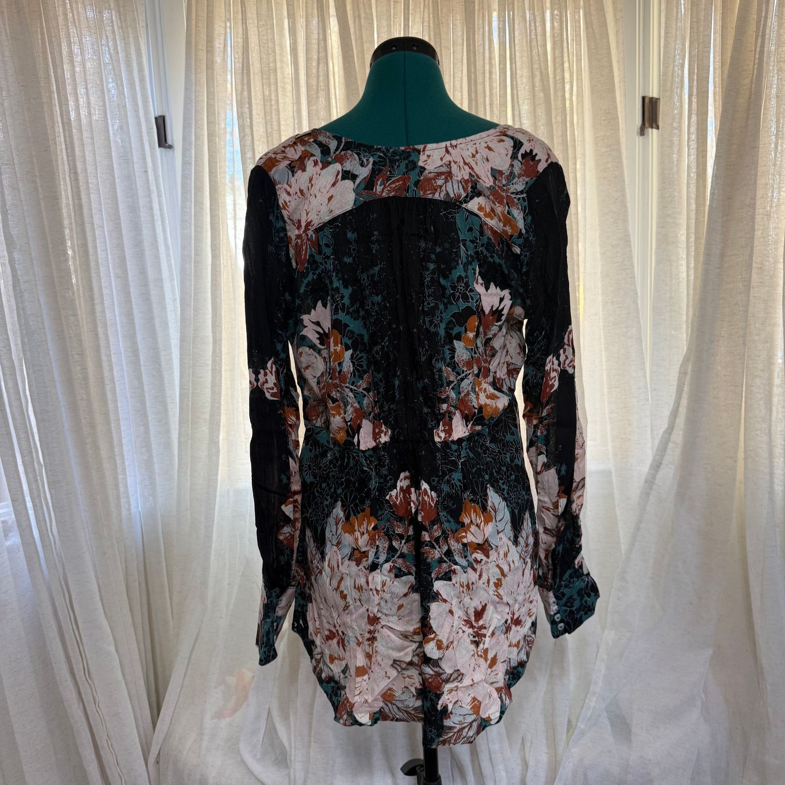Free People Free People Floral Long Sleeve Blouse | Sz M Size M / US 6-8 / IT 42-44 - 4 Thumbnail