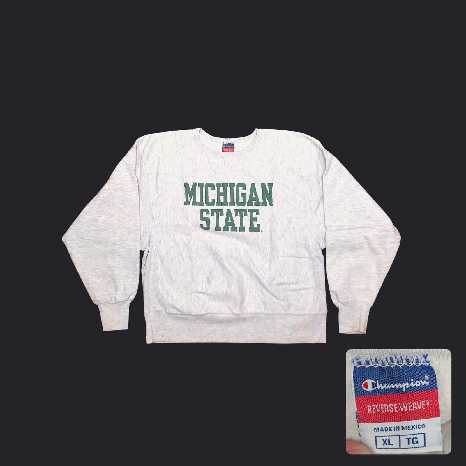 Champion Champion Reverse Weave Y2K Boxy Michigan State Sweatshirt Size US XL / EU 56 / 4 - 1 Thumbnail