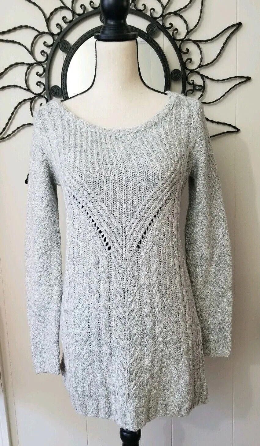 Designer Maurices Sweater Dress Medium Light Grey Long Slouchy Size M / US 6-8 / IT 42-44 - 1 Thumbnail