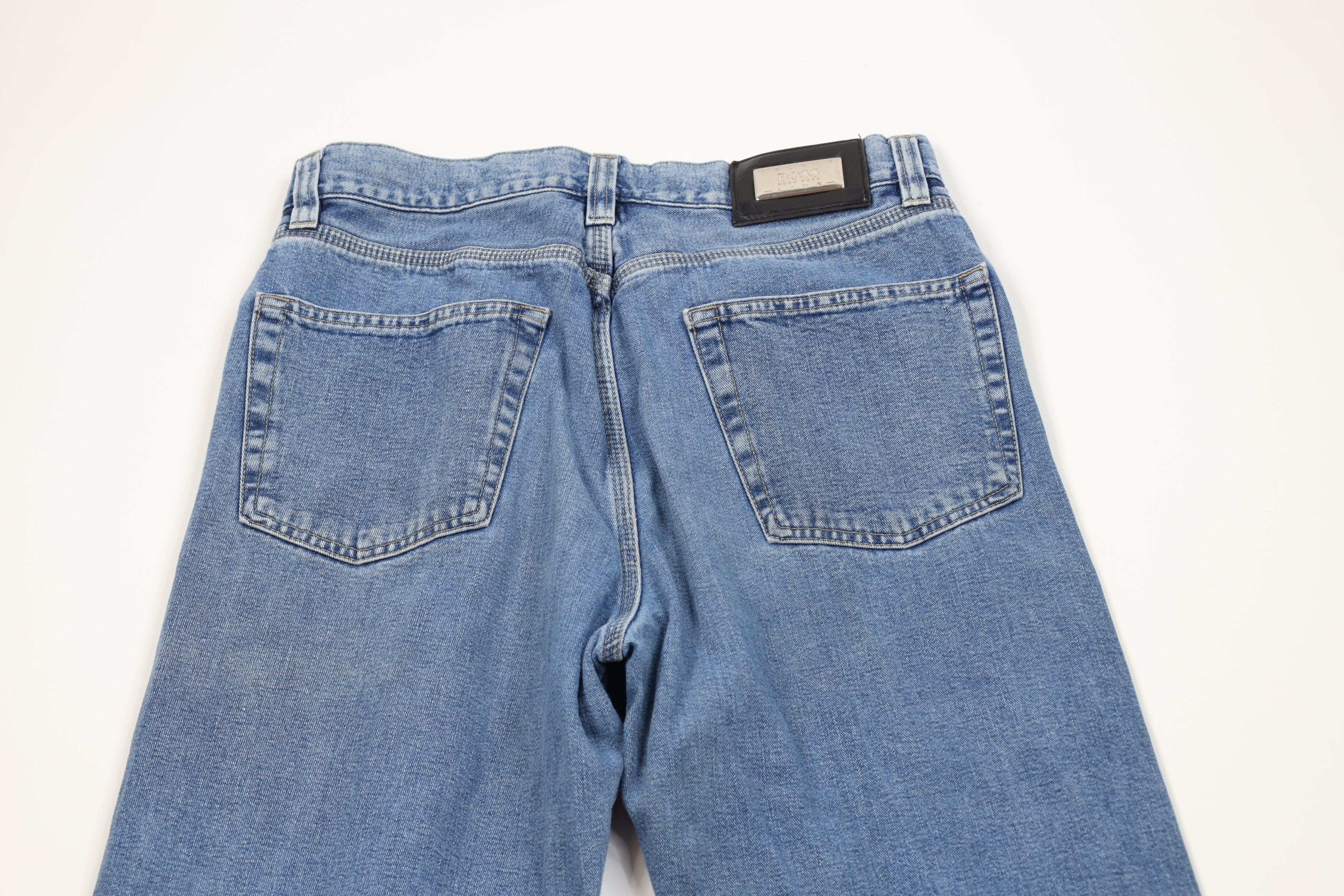 Hugo Boss Vintage Hugo Boss Spell Out Straight Leg Denim Jeans Blue Size US 32 / EU 48 - 13 Thumbnail