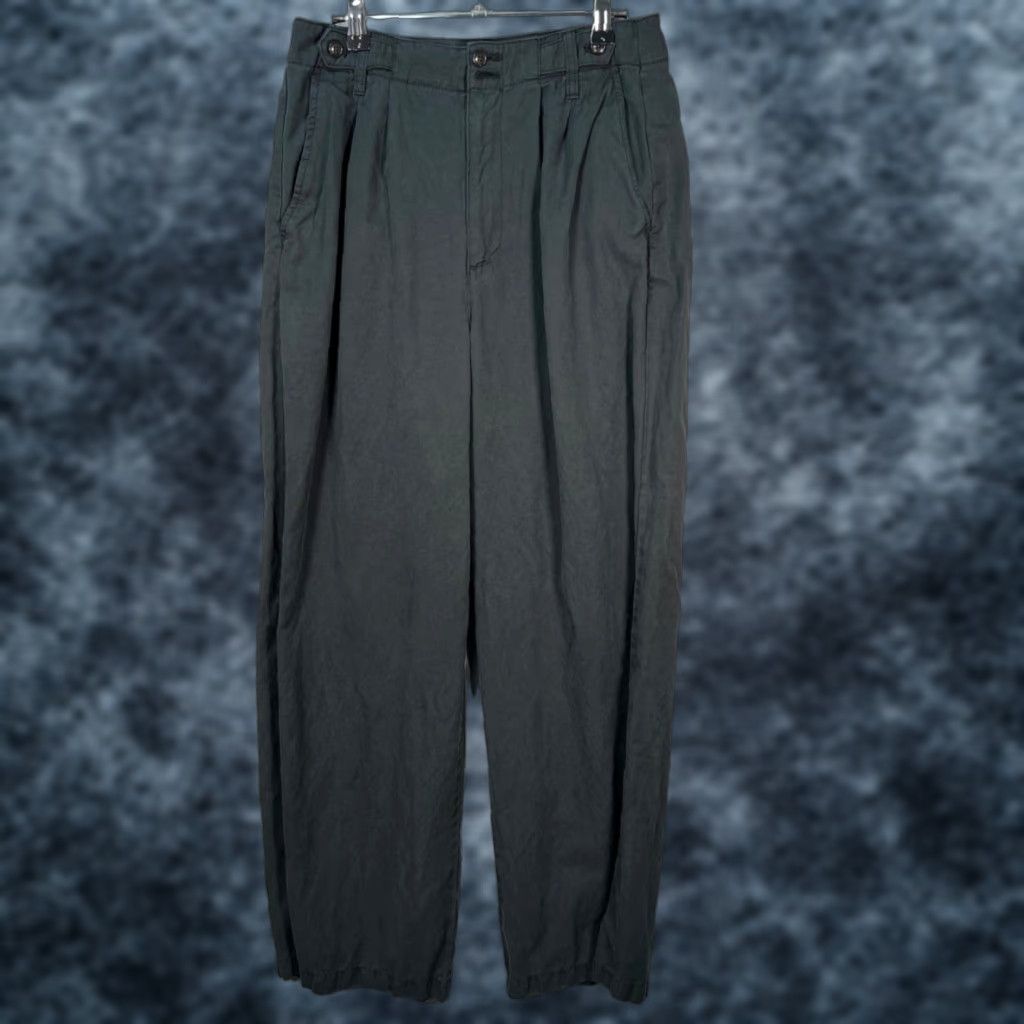 Madewell Madewell Pants Side Pleated Wide-Leg Linen Lyocell Blend Black 6 Womens Wide-Leg Pockets Dress Pants Style Preppy Casual Size 28" / US 6 / IT 42 - 1 Thumbnail