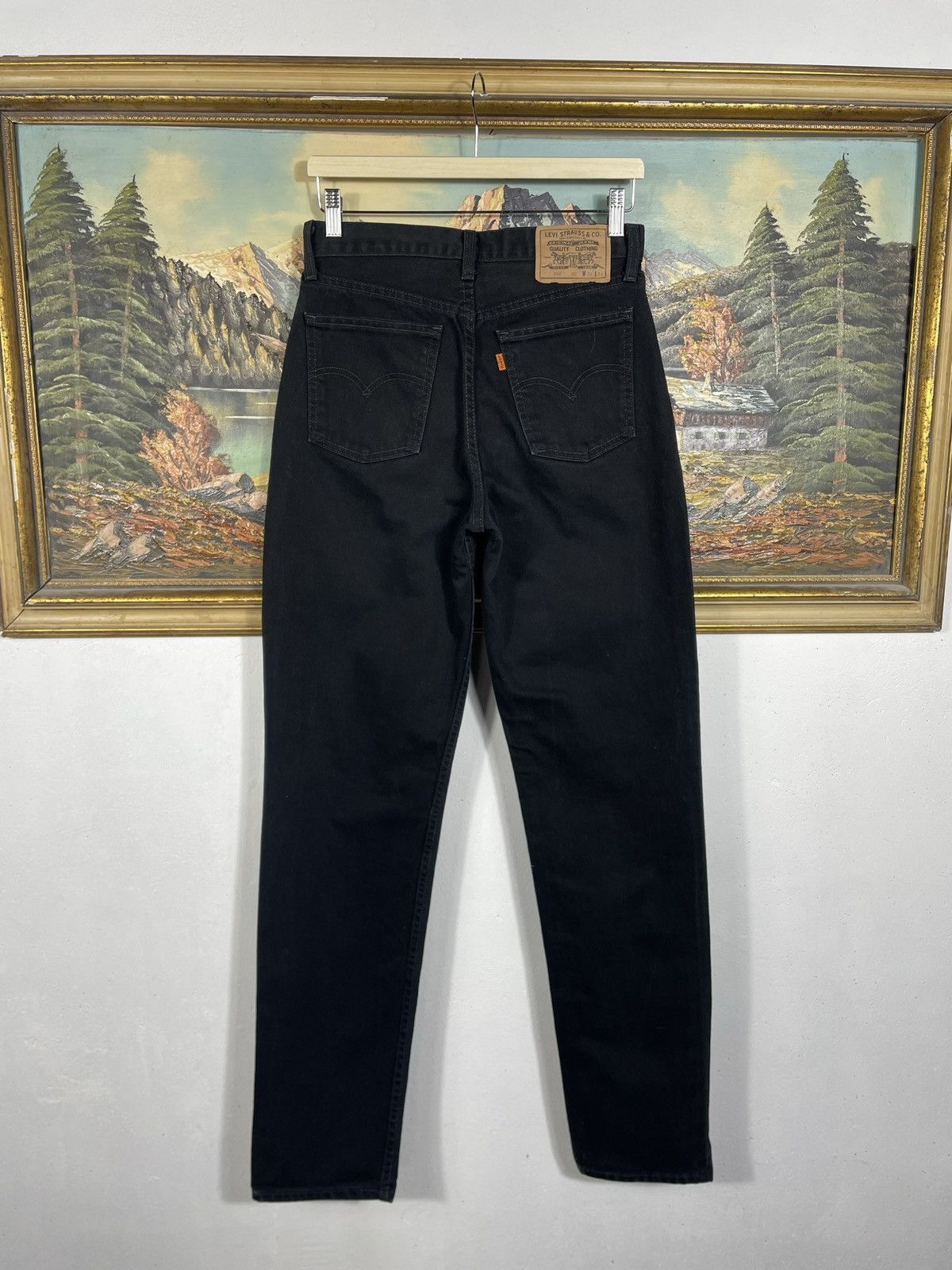 Levi's × Vintage Levi’s Vintage 80s Black Denim Jeans Trousers Orange Tab Size US 30 / EU 46 - 1 Thumbnail