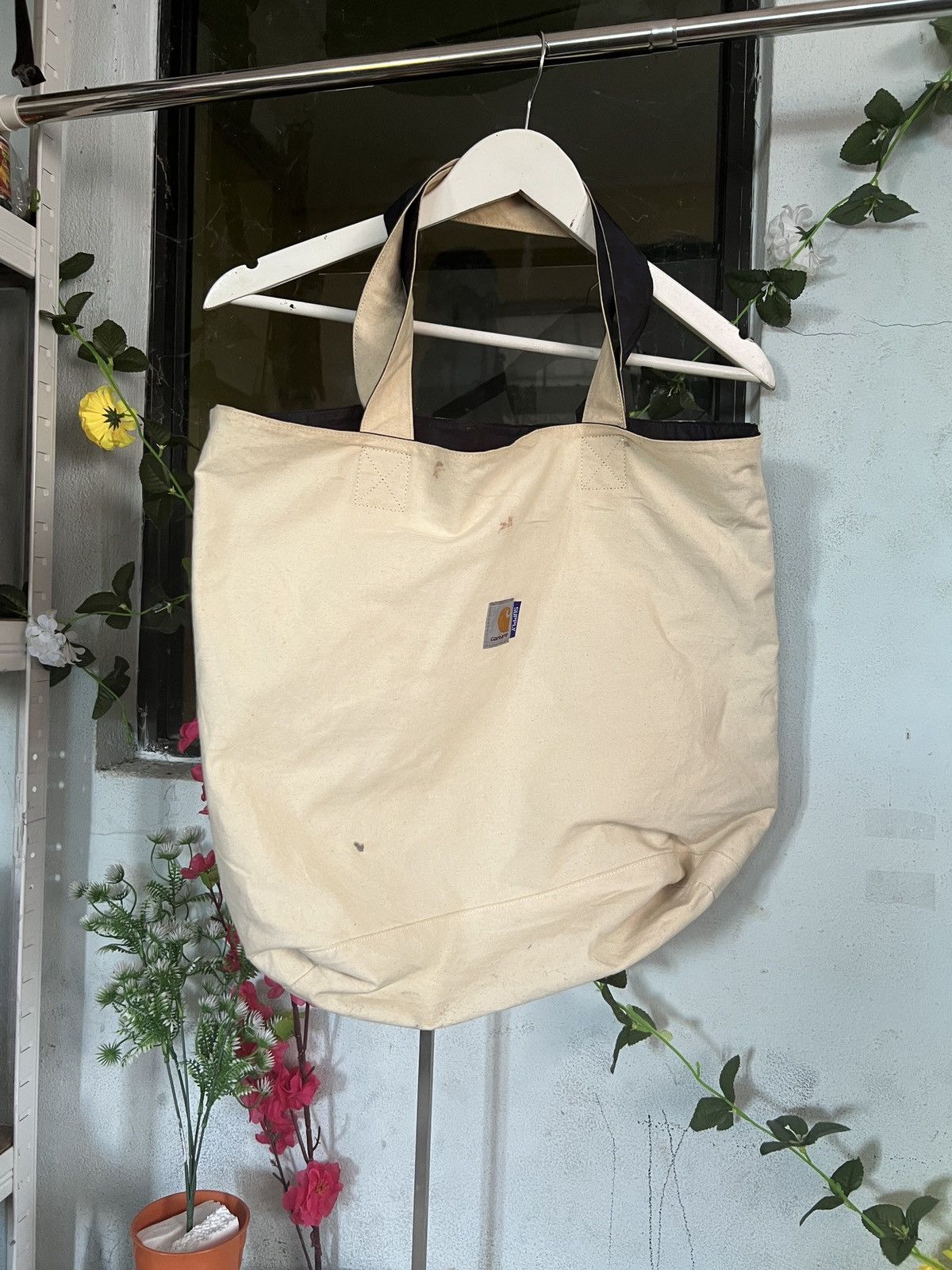 Carhartt × Carhartt Wip Cadhartt Camo Blue Tote Bagg Size ONE SIZE - 3 Thumbnail