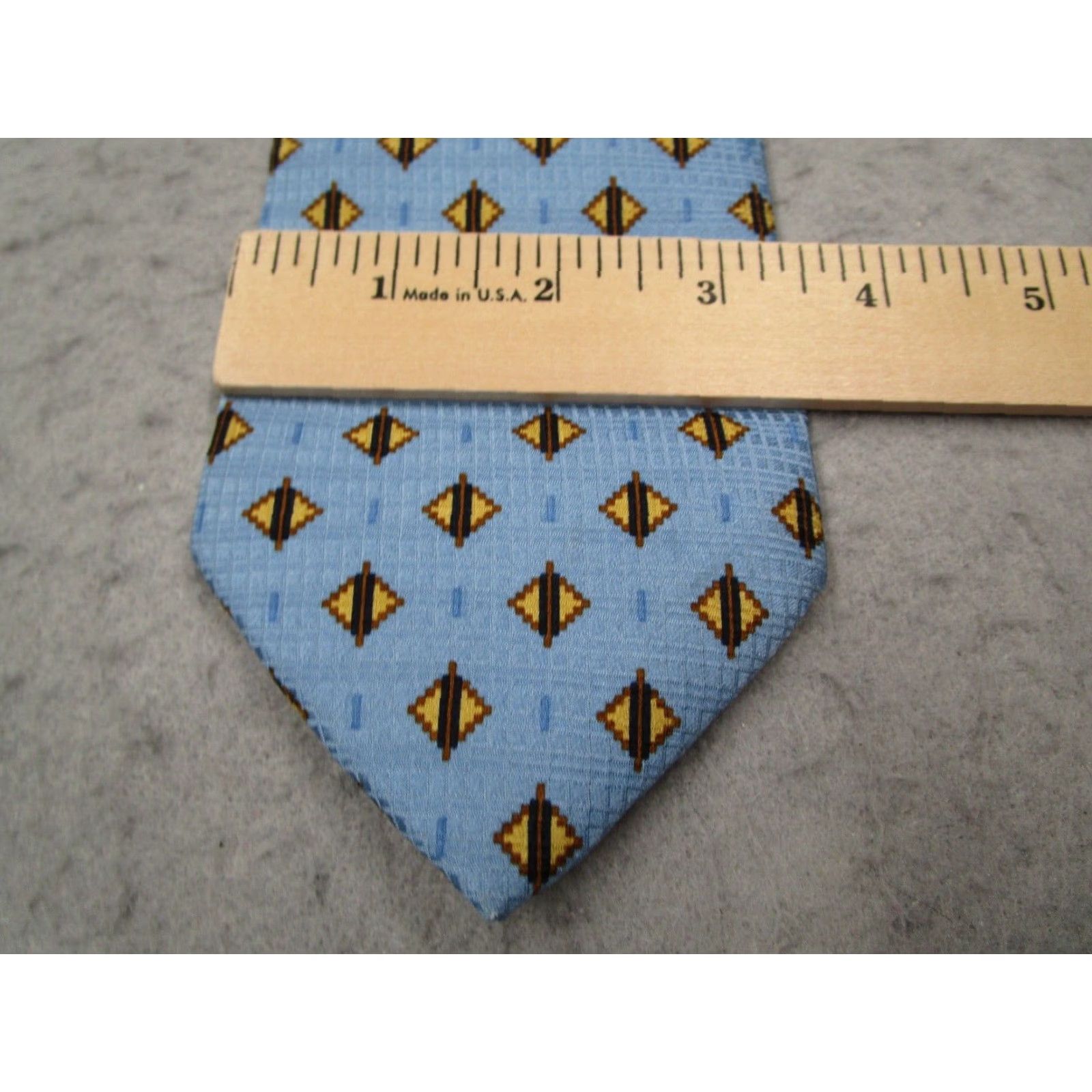 Ermenegildo Zegna VINTAGE Ermenegildo Zegna Men's Blue Silk Neck Tie Abstract Geometric Classic Italy Designer Size ONE SIZE - 3 Thumbnail