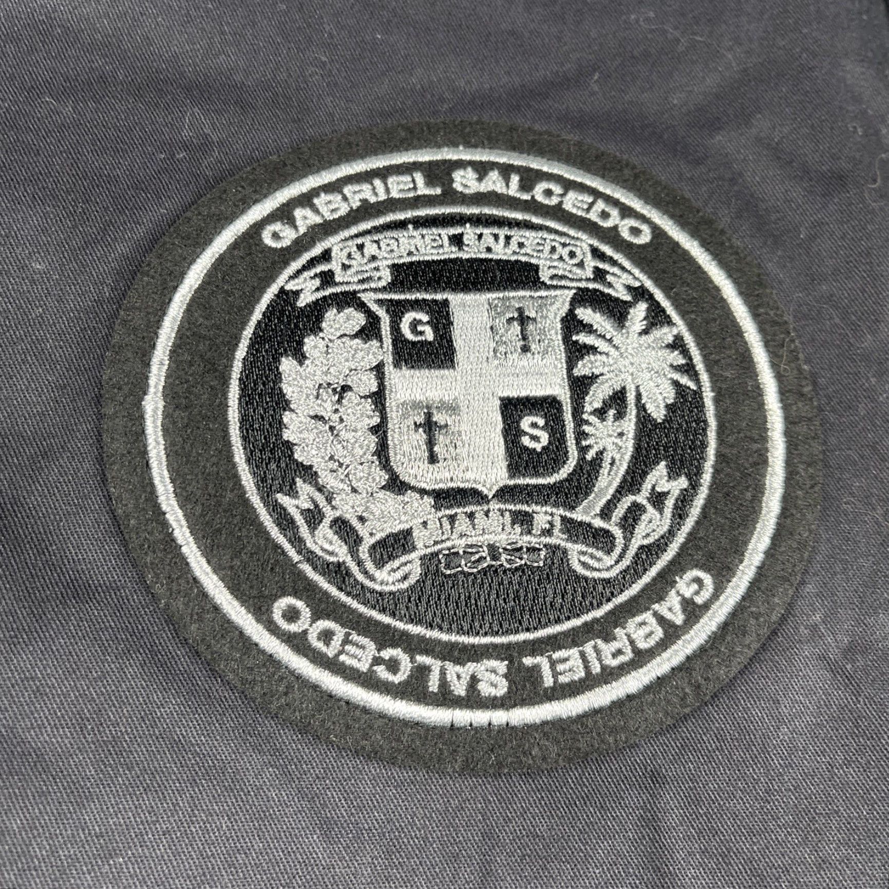 Logo 7 Gabriel Salcedo Shirt L Black Short Sleeve Button Up Embroidered Logo Mens Size US L / EU 52-54 / 3 - 2 Thumbnail