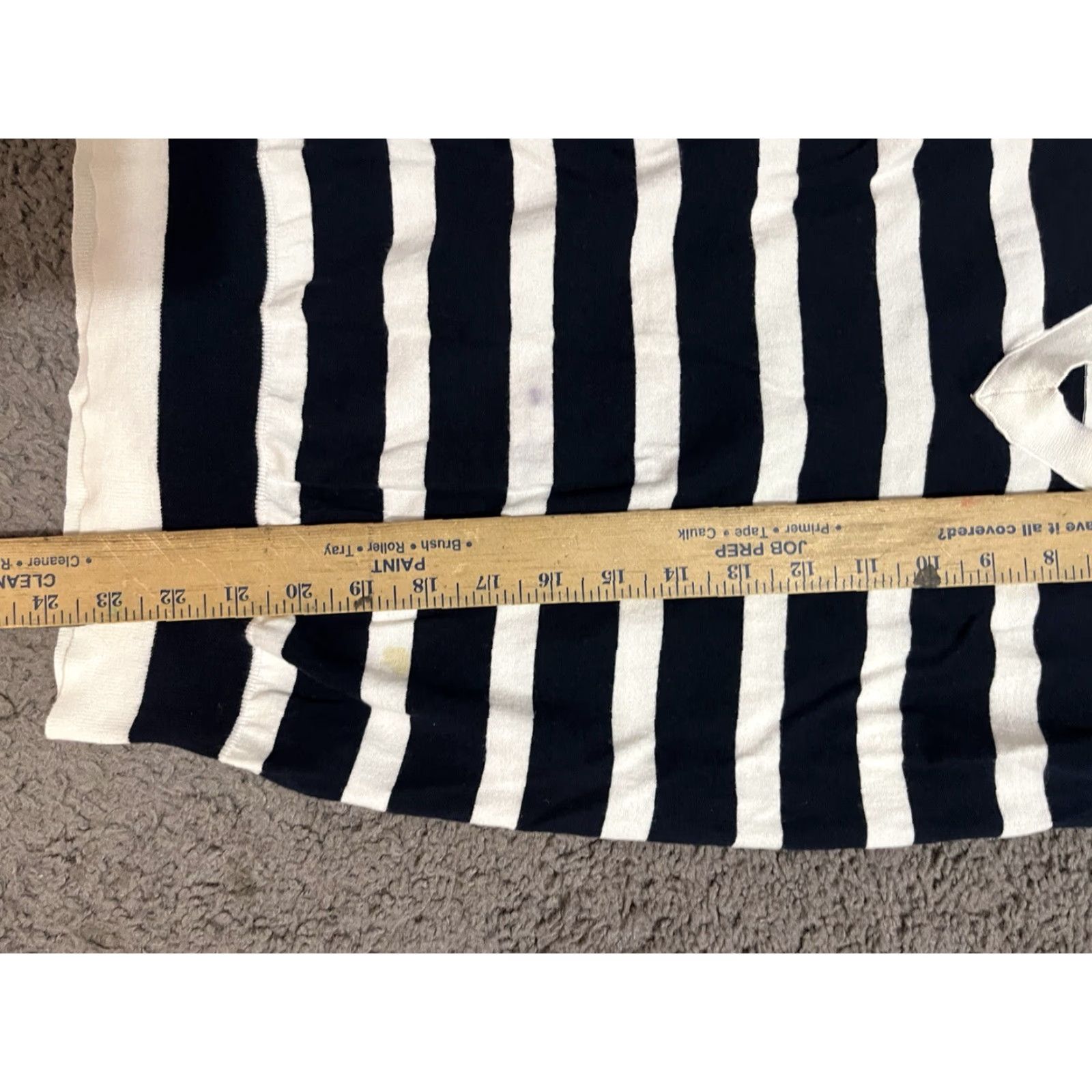 J.Crew JCrew factory Striped double stripe V neck long sleeve Sweater Sz S Ivory/Navy Size S / US 4 / IT 40 - 5 Thumbnail