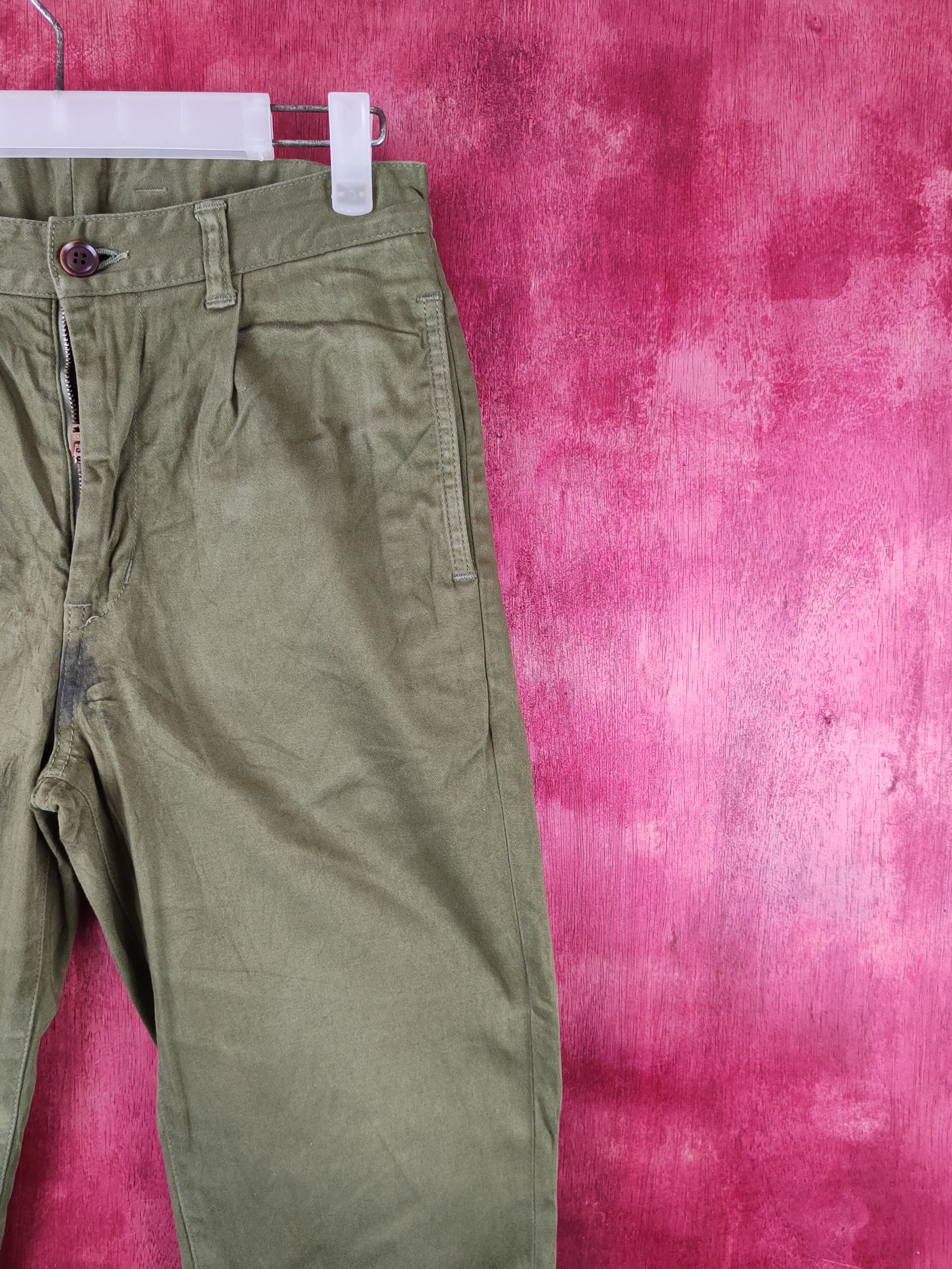 Japanese Brand Deep Blue Dark Olive Multipocket Casual Pants #S1736 Size US 29 - 5 Thumbnail