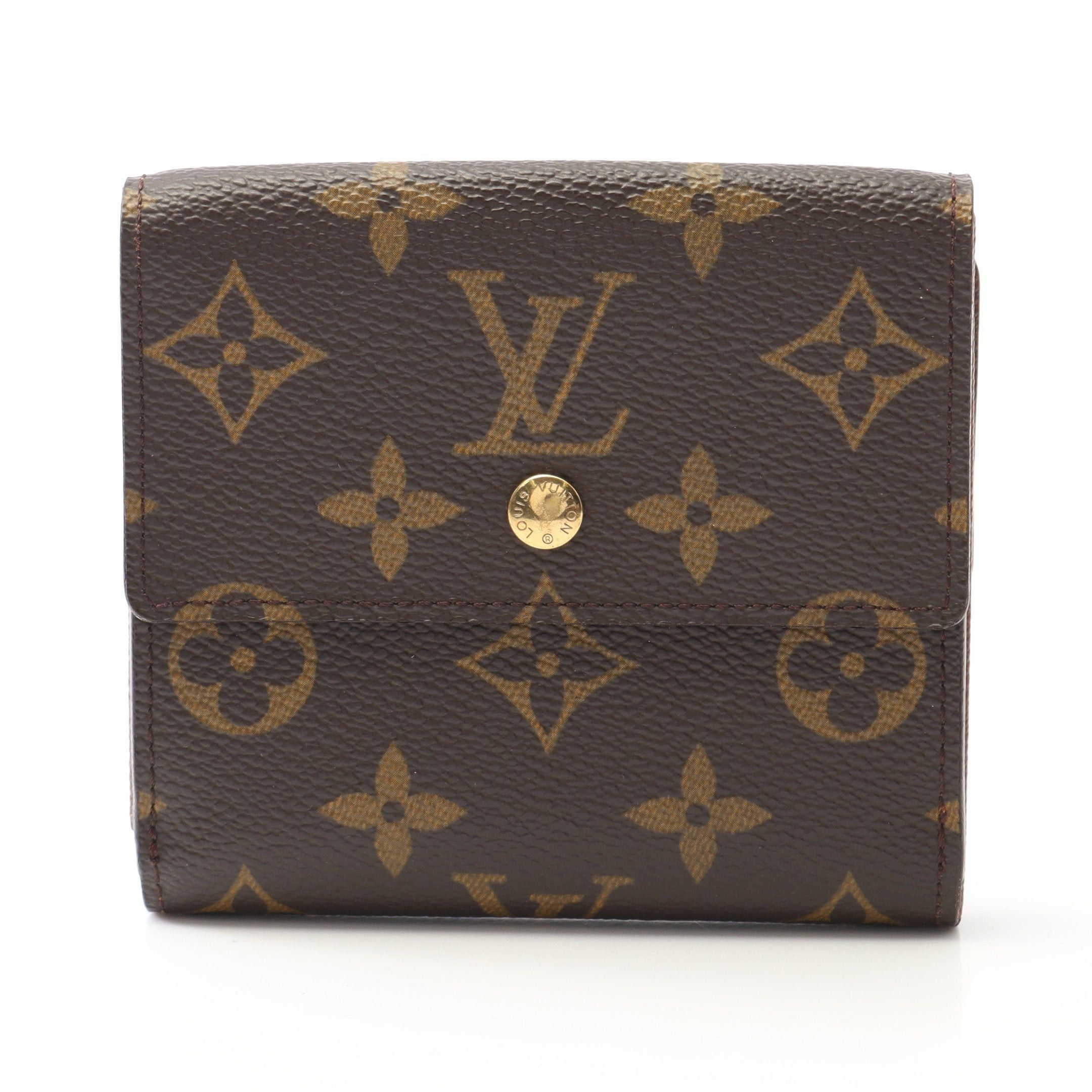 Louis Vuitton Louis Vuitton Porto Monnaie Bie Cult Credit Monogram Trifold Wallet Double Hook Leather Brown Size ONE SIZE - 1 Thumbnail