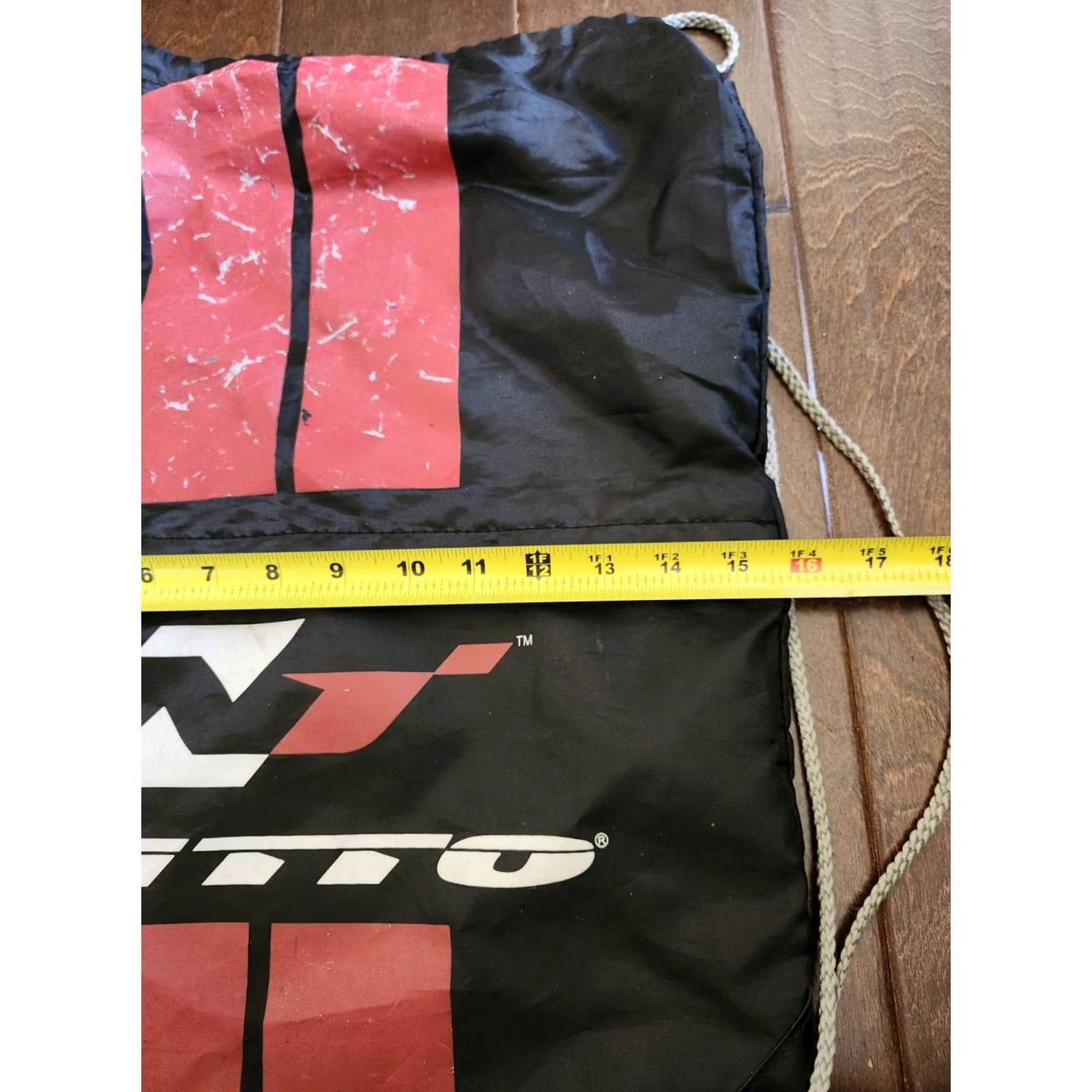 Vintage Nitto Drawstring Backpack Bag Mens Backpack Medium Black Lightweight School Everyday Size ONE SIZE - 6 Thumbnail