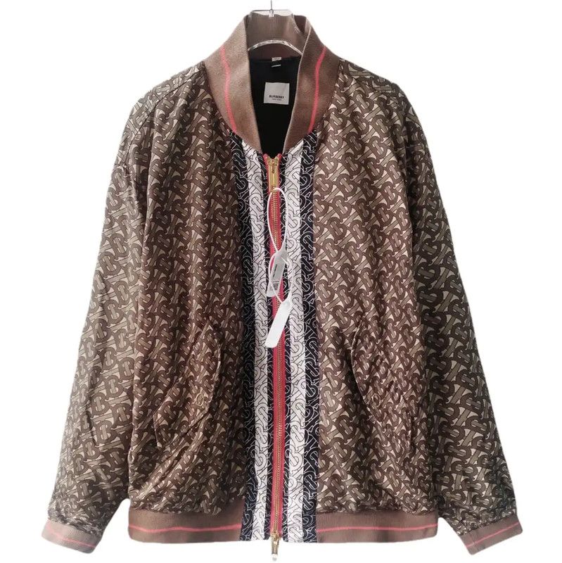 Burberry Burberry Brown Nylon Bomber Jacket for Men Size US XL / EU 56 / 4 - 1 Thumbnail